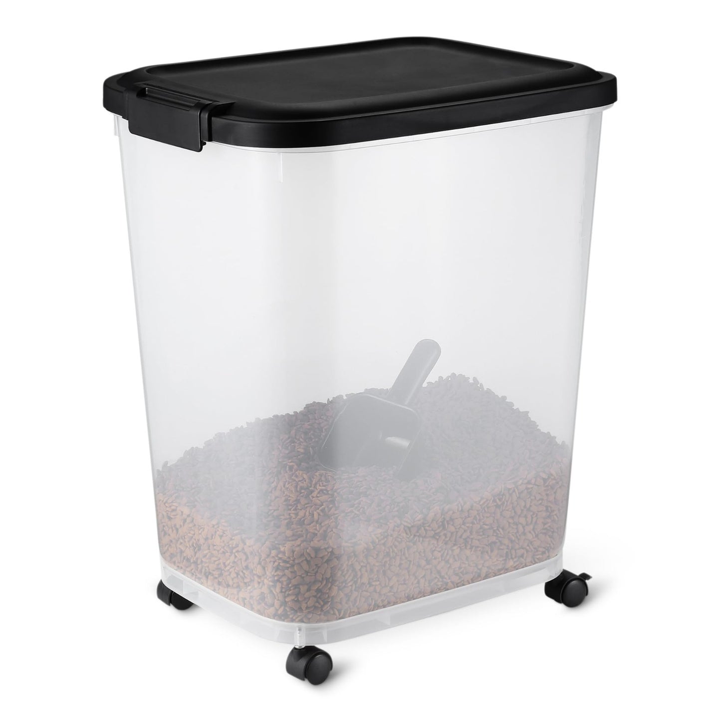 Pet Food Storage Container with Wheels, BPA-Free, 30lbs Capacity, Detachable Sco1