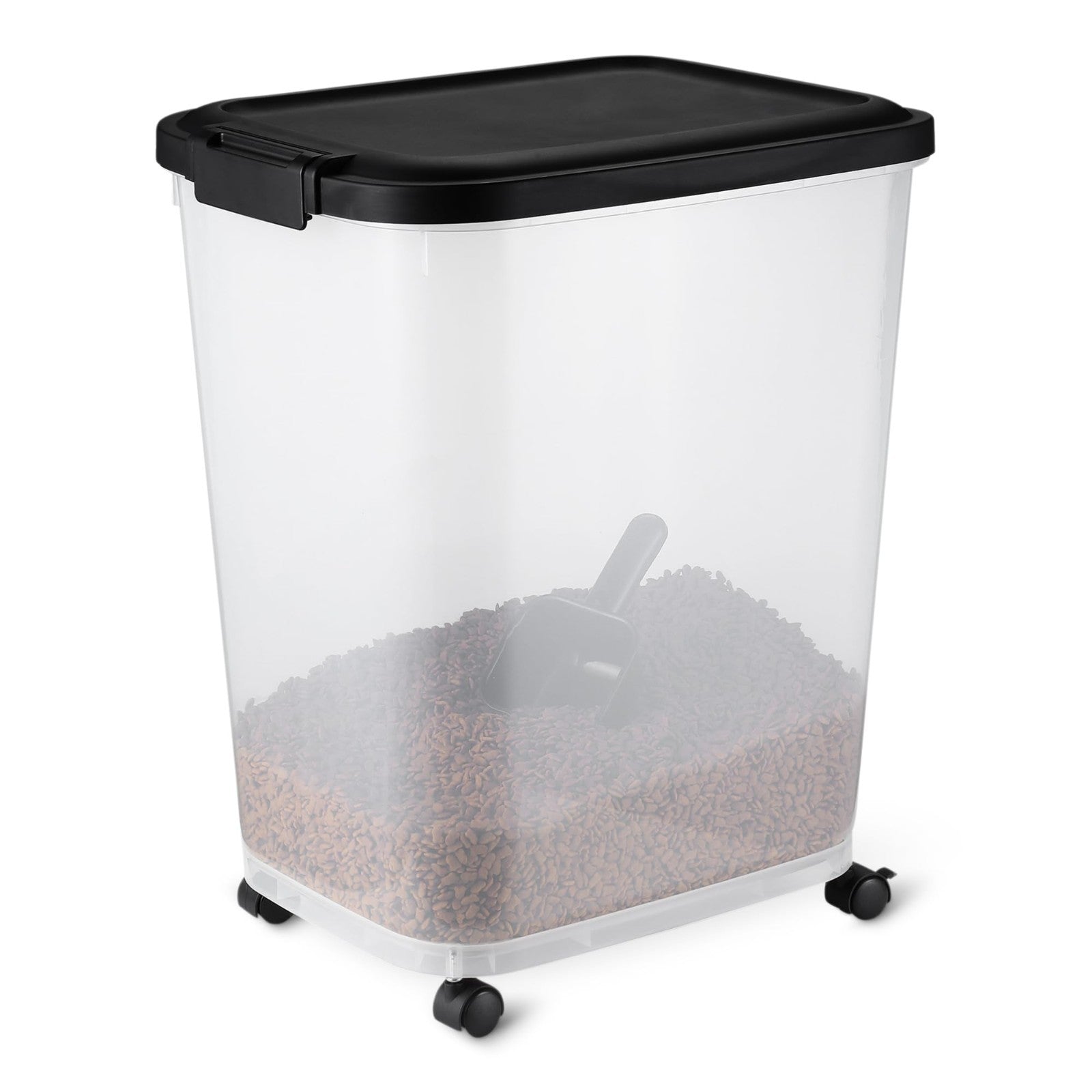 Pet Food Storage Container with Wheels, BPA-Free, 30lbs Capacity, Detachable Sco1
