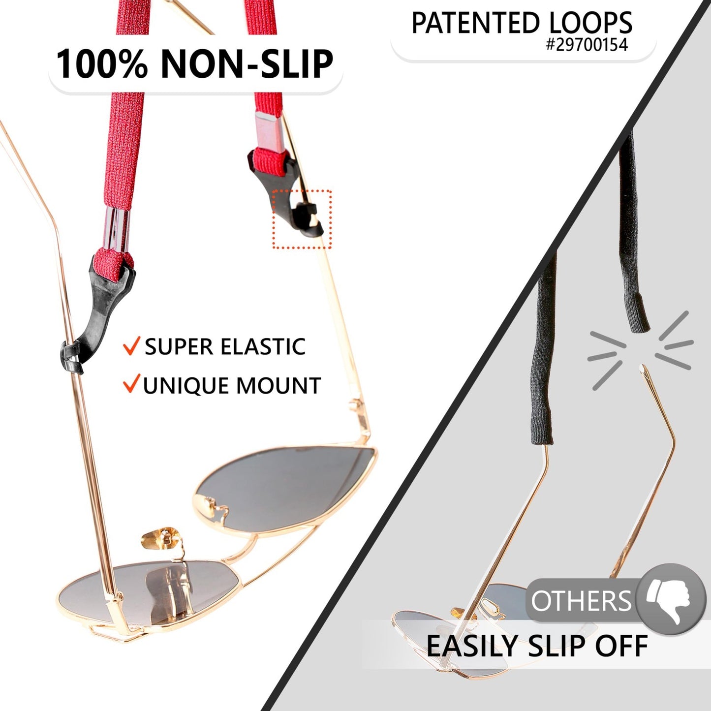 Eyeglass Holder Strap - Sunglasses Lanyard Retainer Cords for Men & Women - 2 Pc3