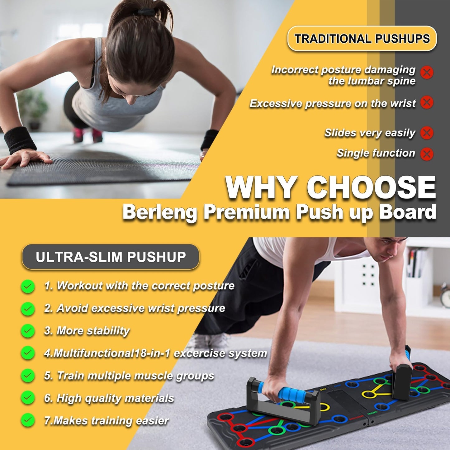 15 in 1 Push Up Board   Multi Functional Home Workout Equipment for Chest & Musc3