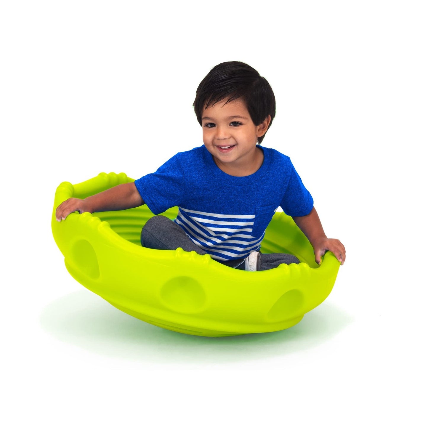 Wobble Disk & Climbing Dome for Kids   Indoor/Outdoor Rocking Toy   Yellow/Green1