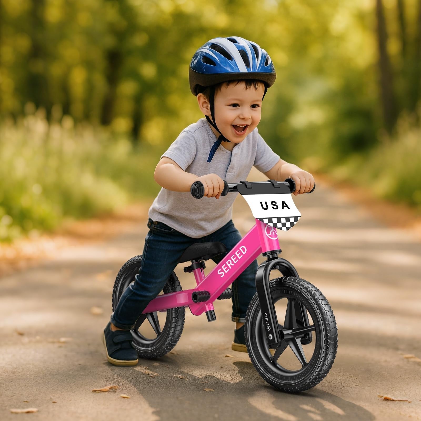 No Pedal Toddler Balance Bike for Ages 2 5, Adjustable, Custom Stickers, Gift Id2
