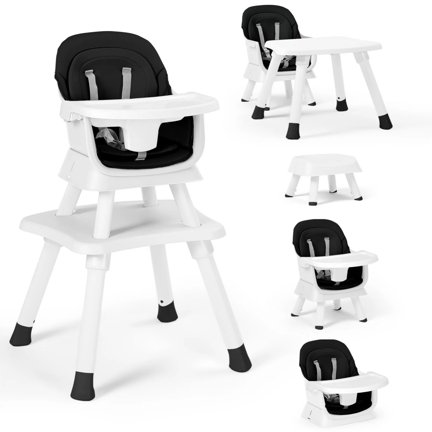 8-in-1 Convertible Baby High Chair Portable Baby Dining Chair for Toddlers0