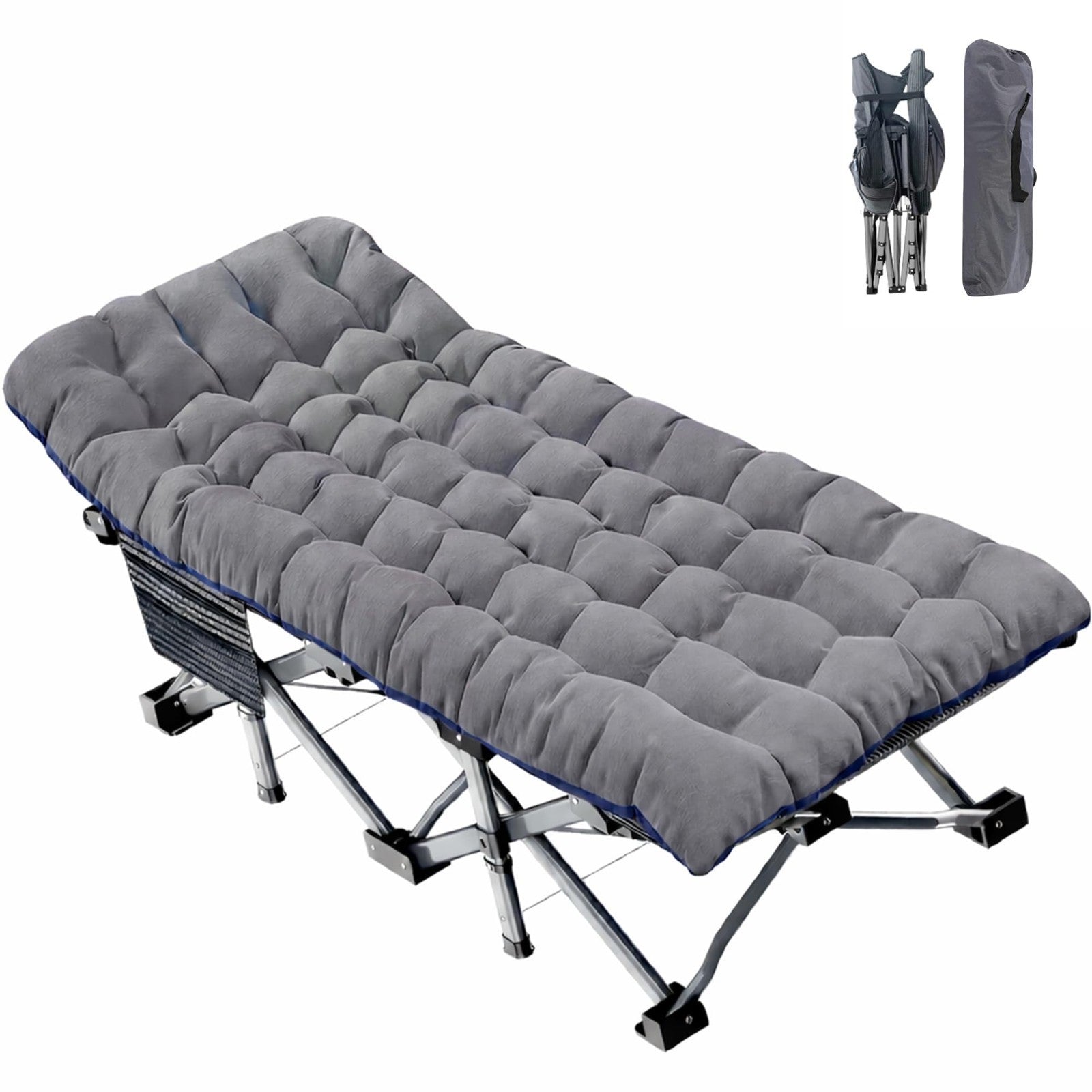 Oversized Camping Cot for Adults   78" Folding Bed, 900LBS Heavy Duty, Portable1