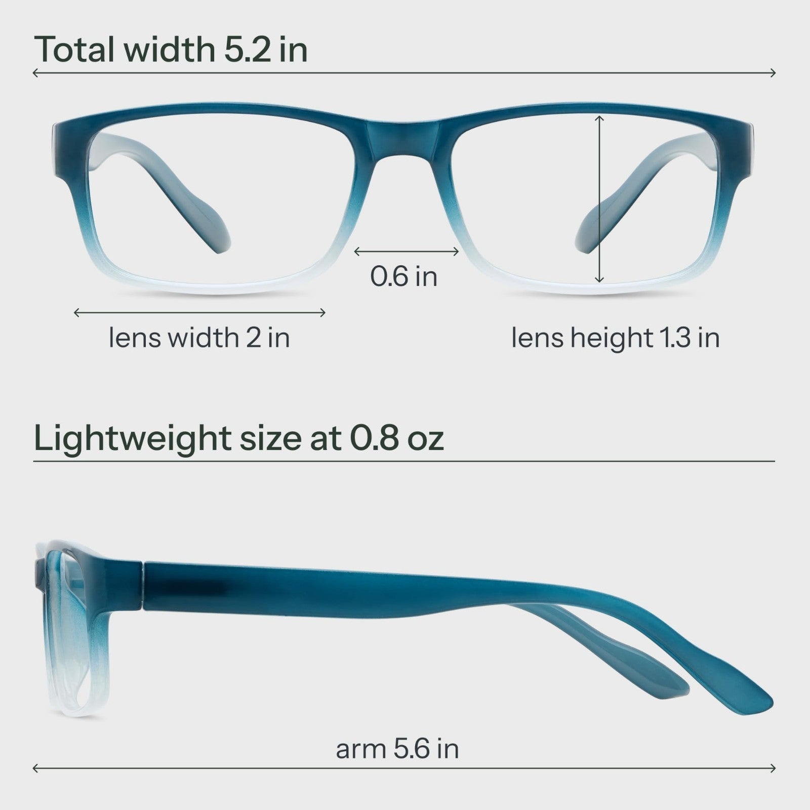 2.5x Professional Reading Glasses - Blue Light Blocking Computer Readers - Value5