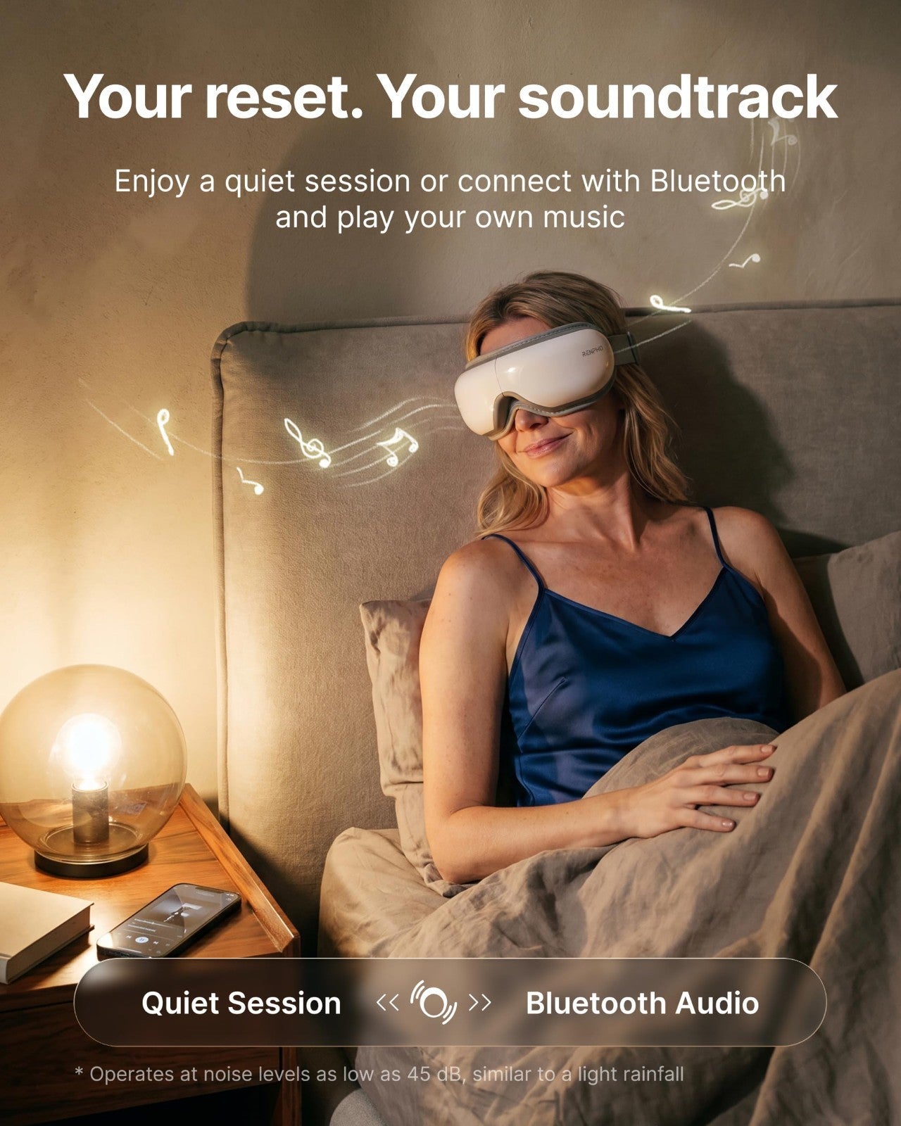 Heated Eye Massager with Vibration | Relieves Head Tension, Eye Strain & Dark Ci4