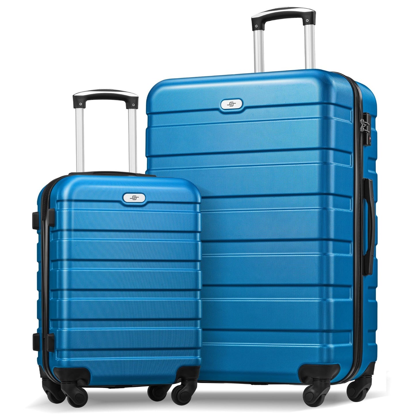 2 Piece Hard Shell Luggage Set - Lightweight Carry-On & 28" Checked Travel Bags0
