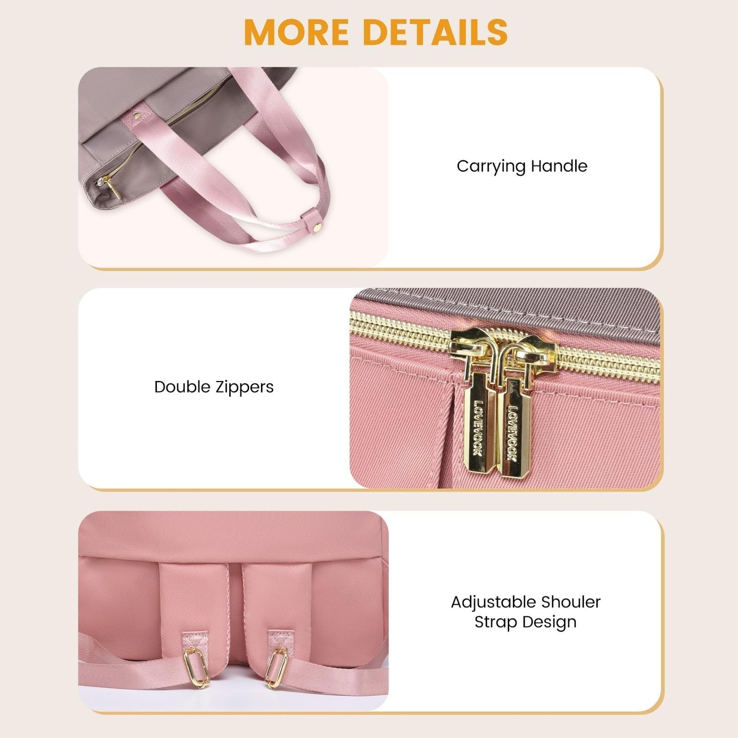 Stylish Diaper Bag Backpack & Tote with Insulated Pockets & Changing Pad6