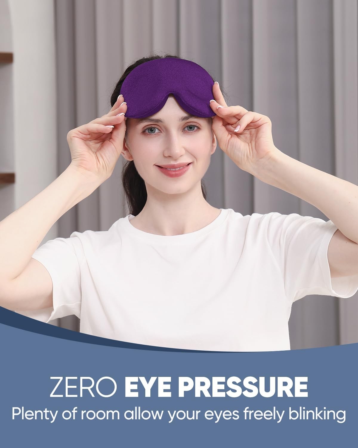 Luxury 3D Sleep Mask for Side Sleepers | Light Blocking, Adjustable, Breathable,2