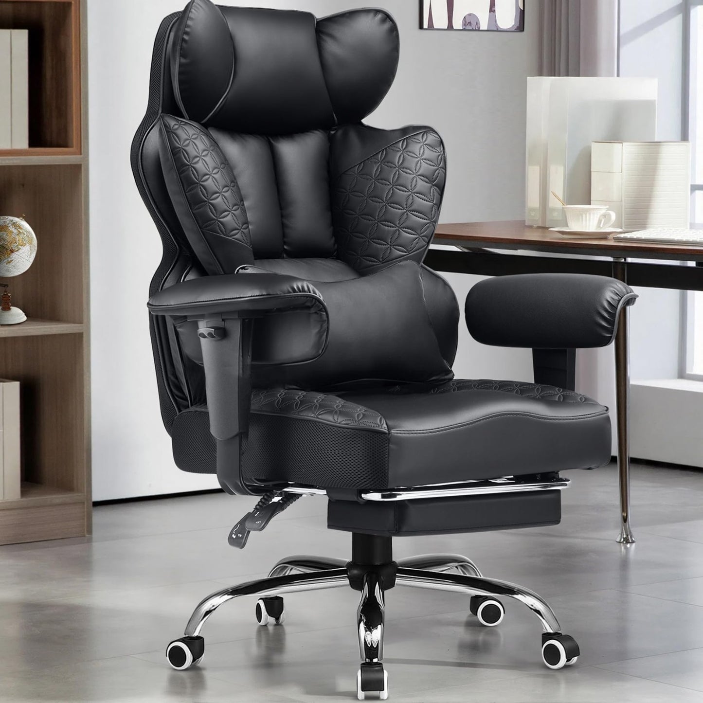 Big & Tall Gaming Chair 400lbs Heavy Duty Office Chair with Foot Rest, Ergonomic1
