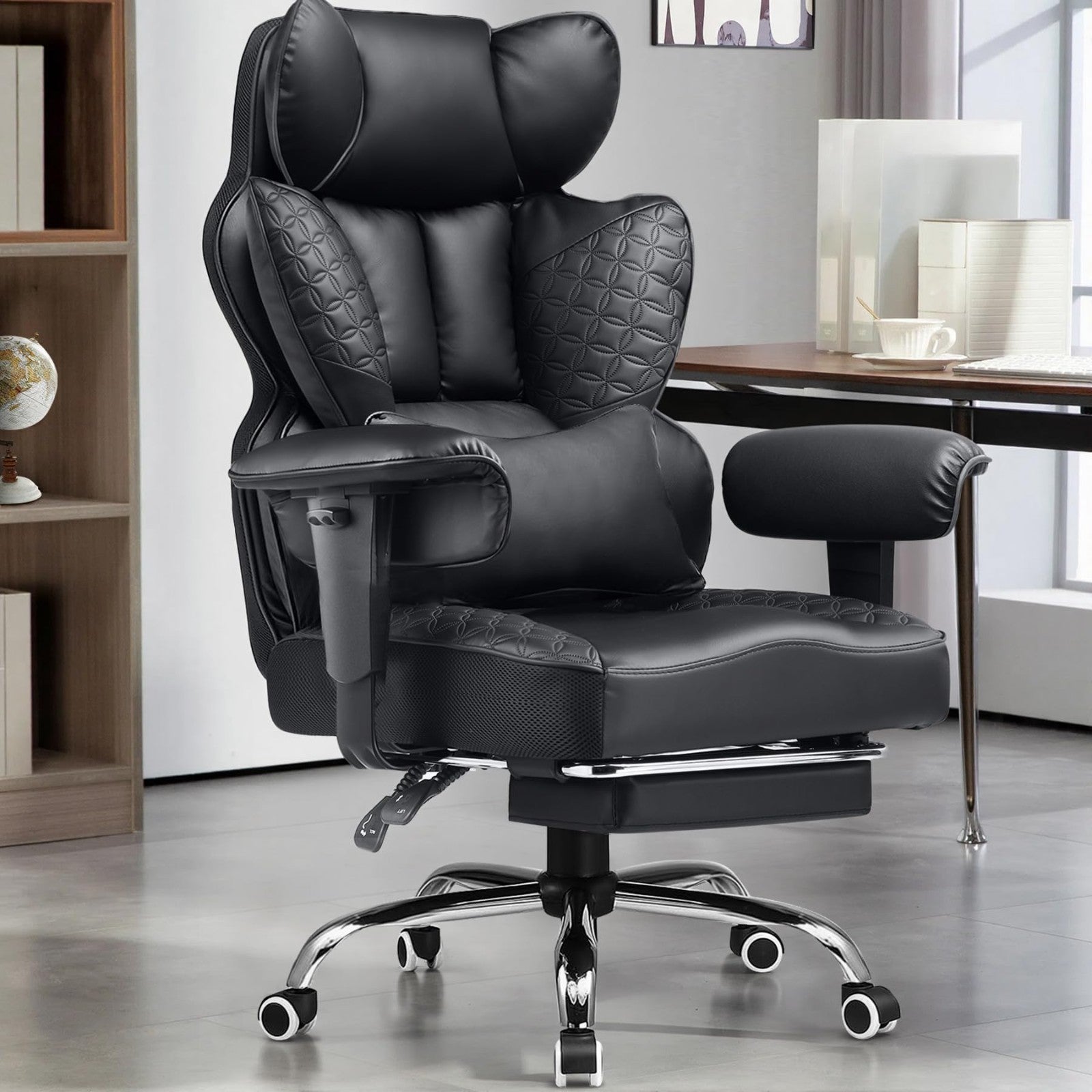 Big & Tall Gaming Chair 400lbs Heavy Duty Office Chair with Foot Rest, Ergonomic1