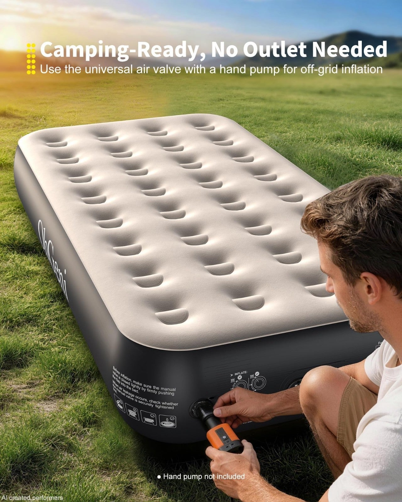 13" Raised Twin Air Mattress with Built in Pump, Inflatable Bed for Home & Campi18