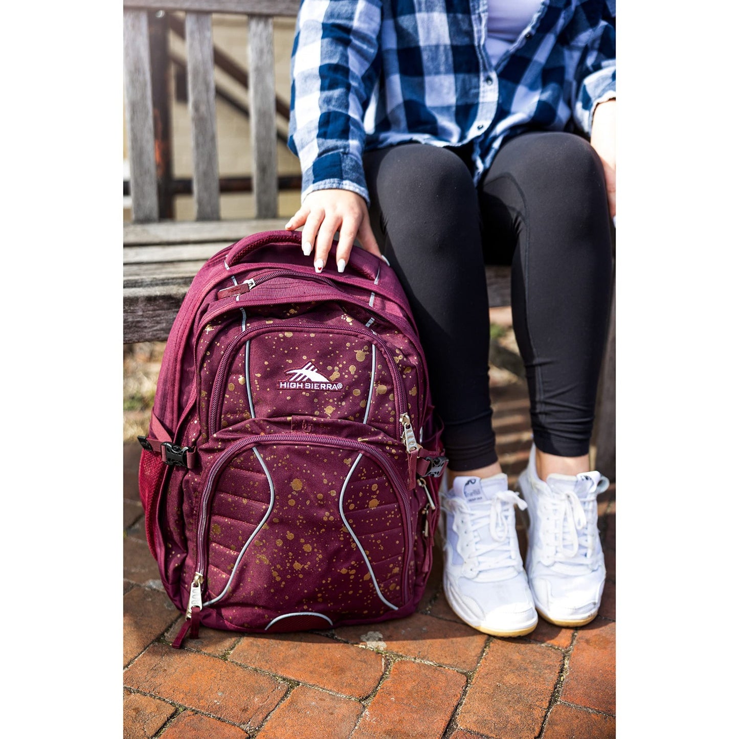 Versatile Laptop Backpack, One Size, Copper Splatter/Maroon, Water Resistant, Du2