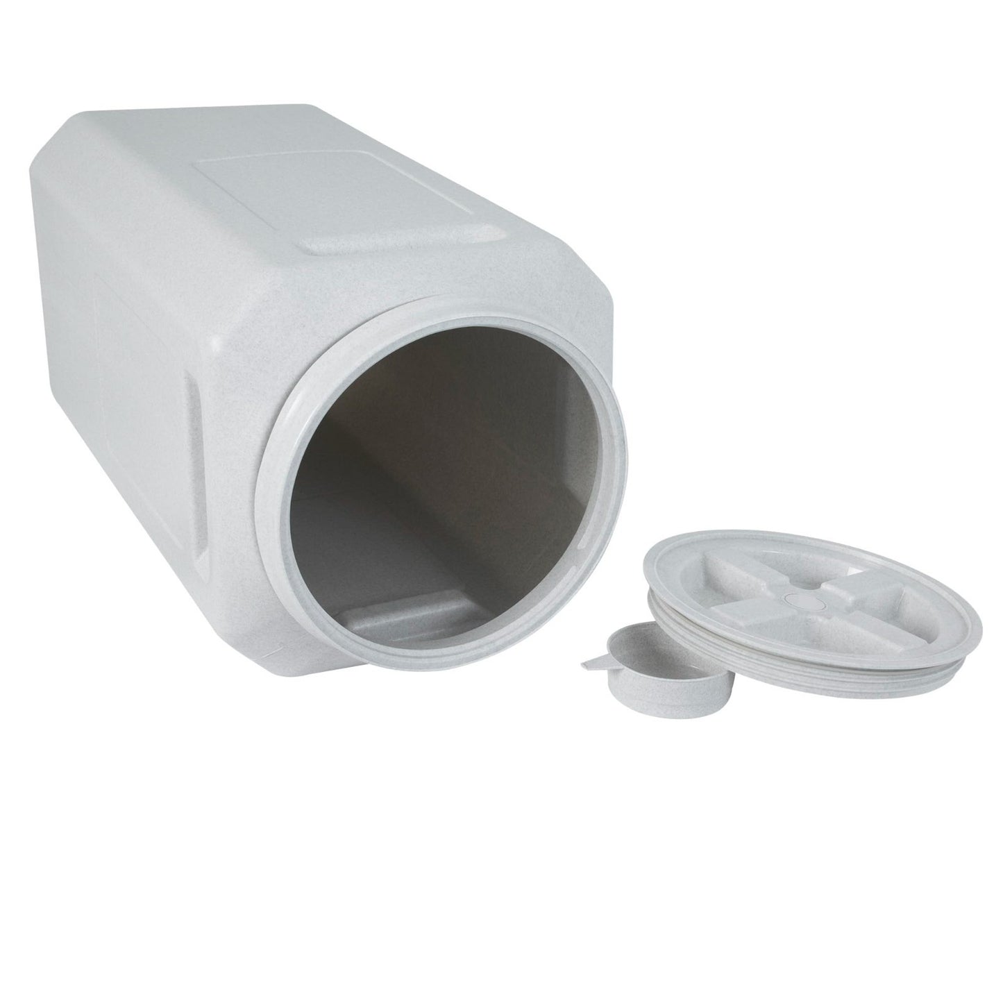Pet Food Storage Container with Scoop, 80lbs Capacity, Gray - Dog & Cat Supplies3