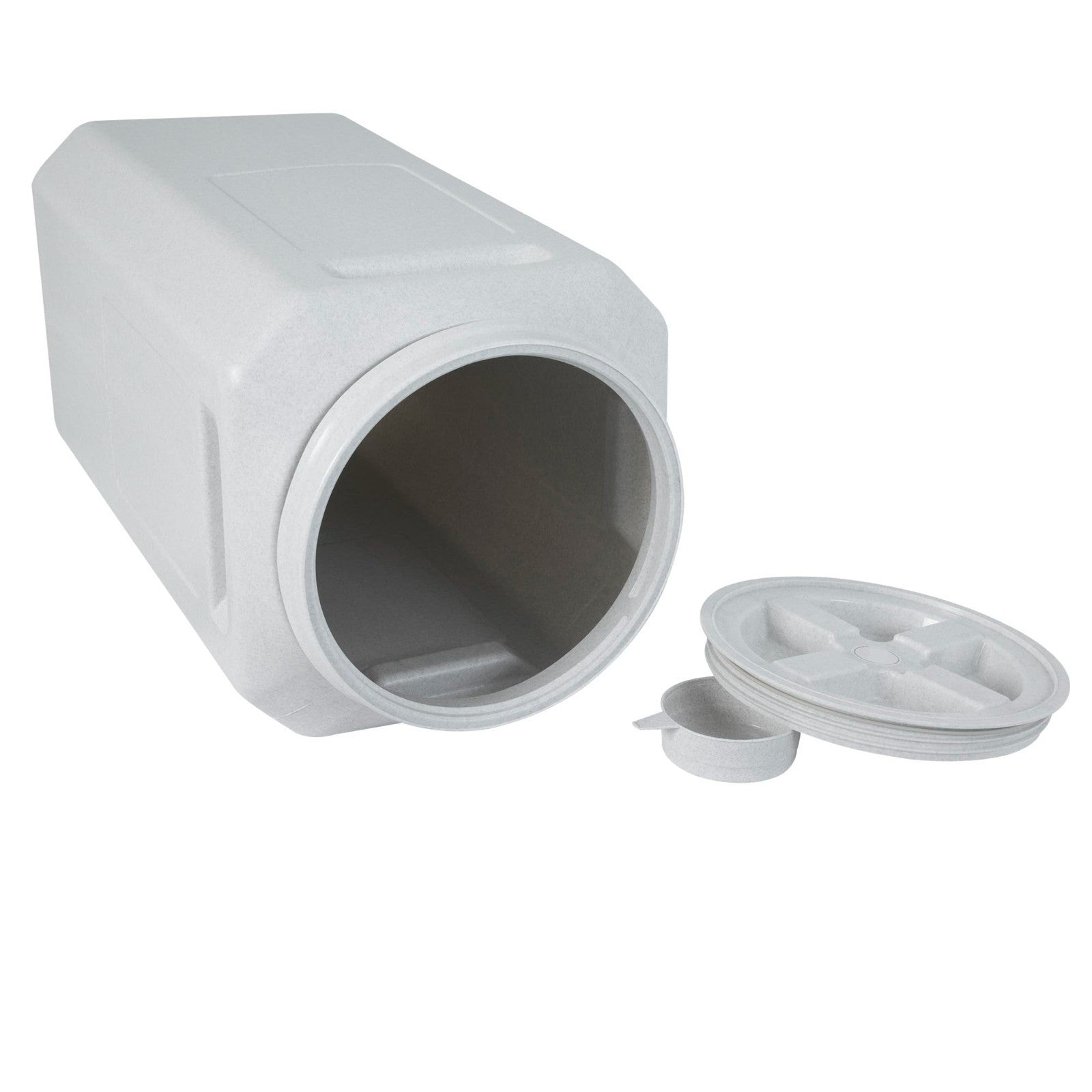 Pet Food Storage Container with Scoop, 80lbs Capacity, Gray - Dog & Cat Supplies3