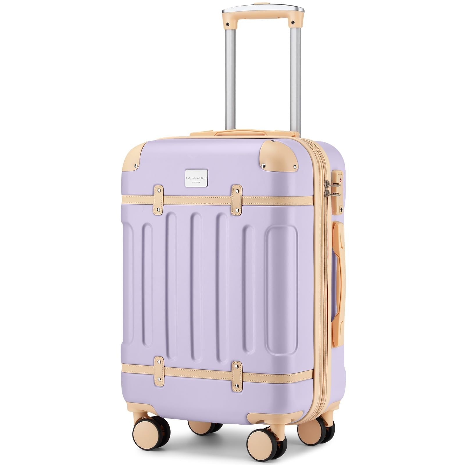 Expandable Carry-On Luggage 22x14x9, Lightweight Hardshell, 360° Spinner Wheels,1
