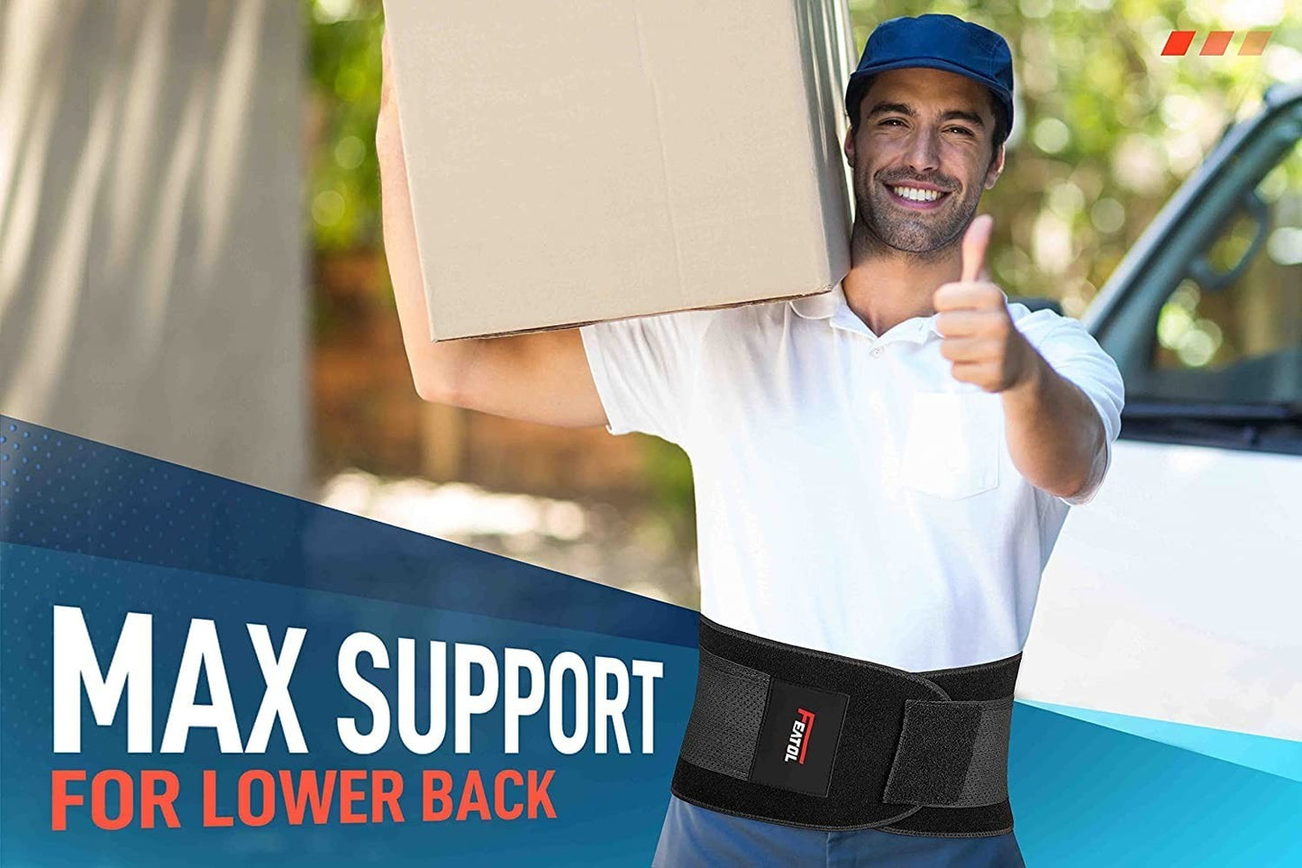Adjustable Lumbar Support Back Brace for Pain Relief, Sciatica, Herniated Disc  7