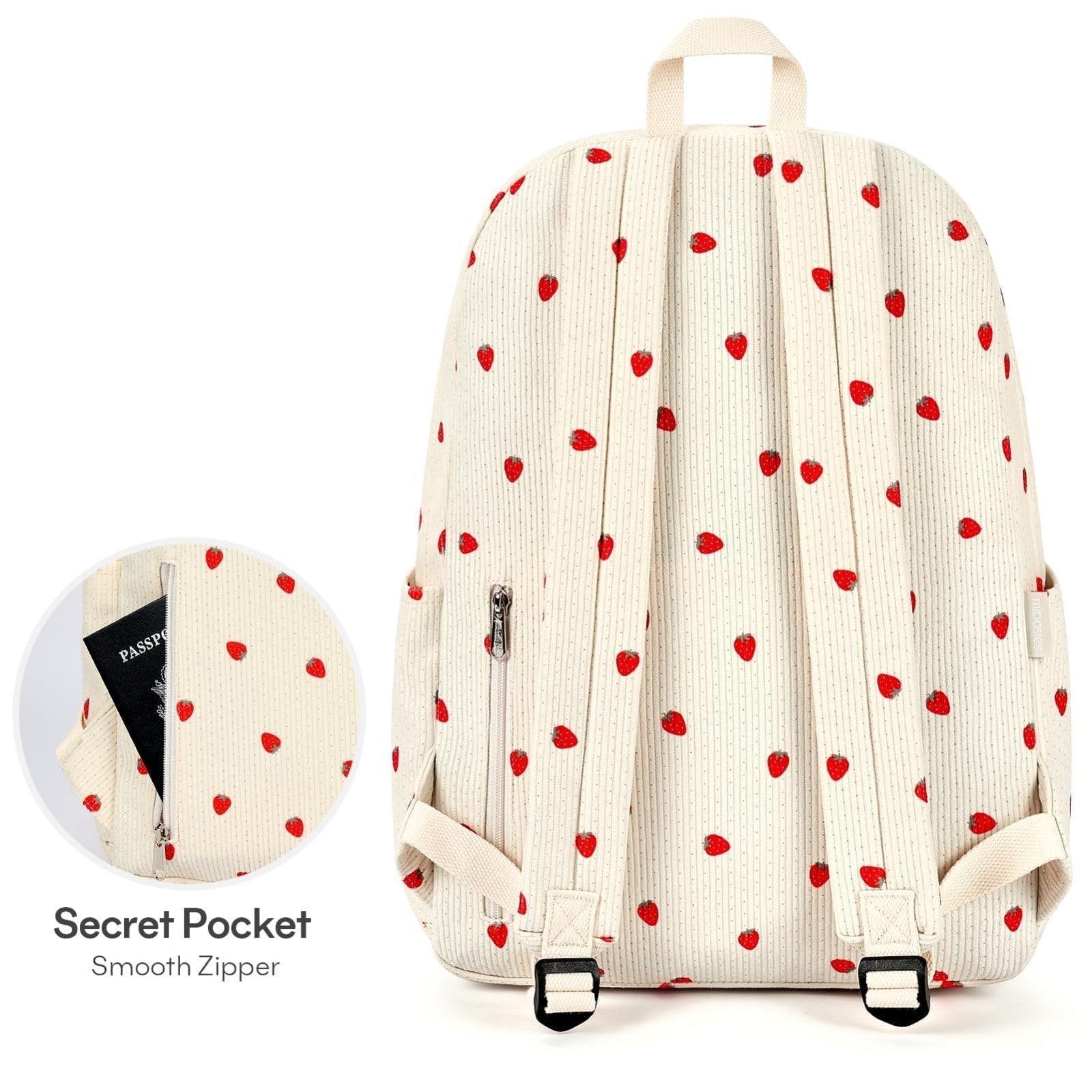 Cute Preppy Corduroy Girls School Backpack, Stylish Kids Bookbag for Daily Use5