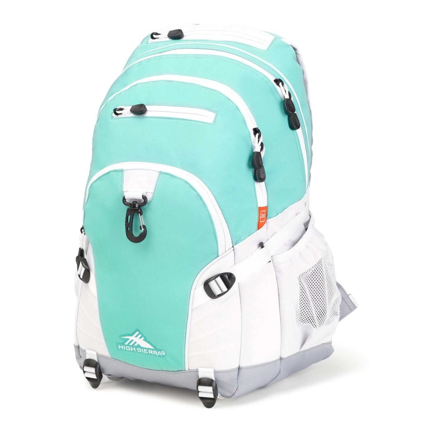 Versatile Travel & Work Backpack with Tablet Sleeve   Aquamarine/White/Ash1