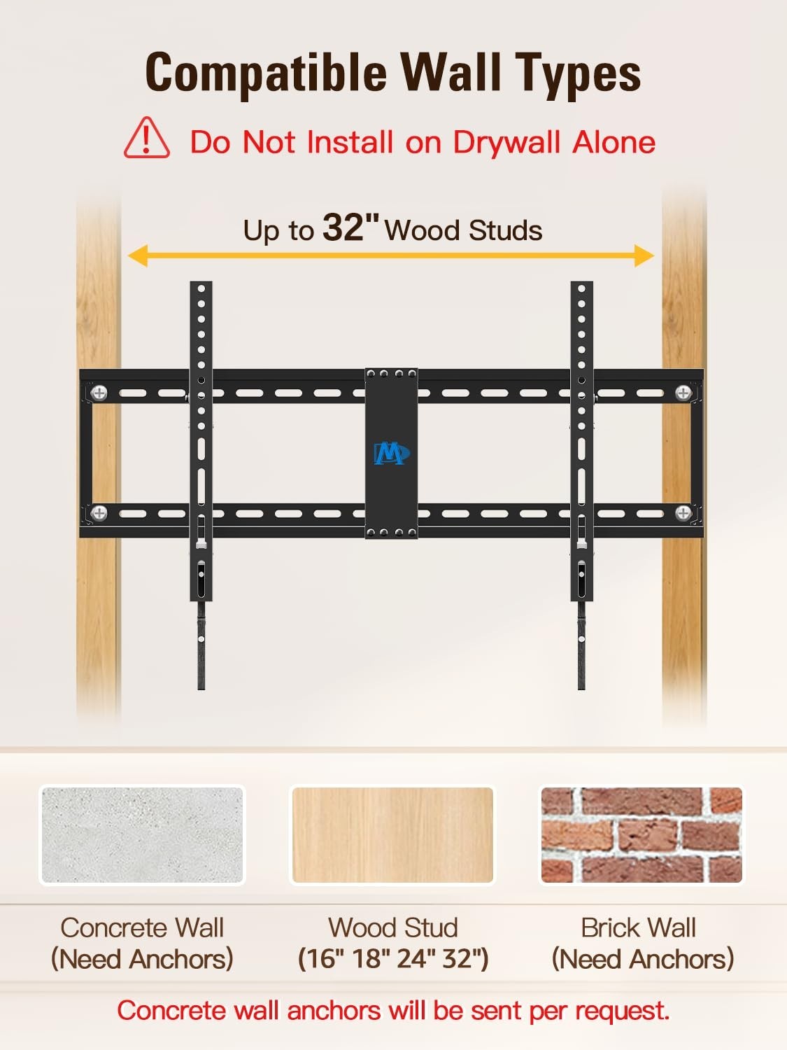 Universal Tilt TV Wall Mount Bracket for 42 84" TVs, Low Profile, Max VESA 800x43