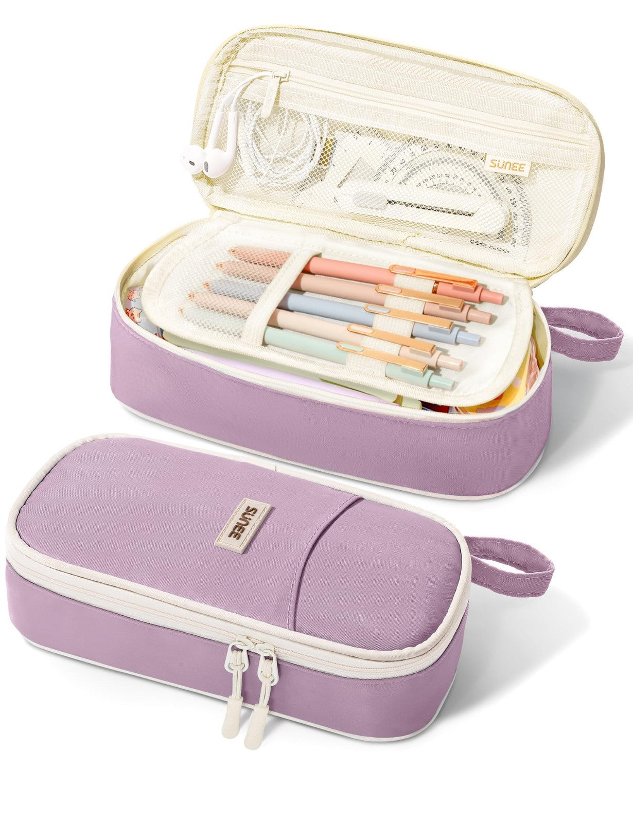 Cute Aesthetic Pencil Case   Large Zippered Pen Pouch, Kawaii Stationery Organiz1