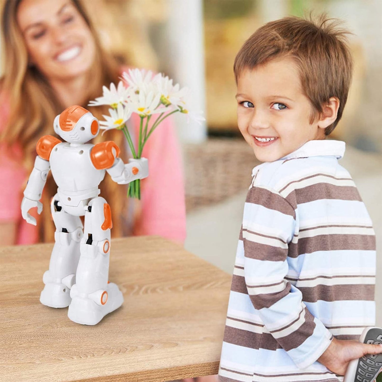 Programmable RC Robot Toy for Kids   Gesture Control, Smart Remote, Gift for Age2