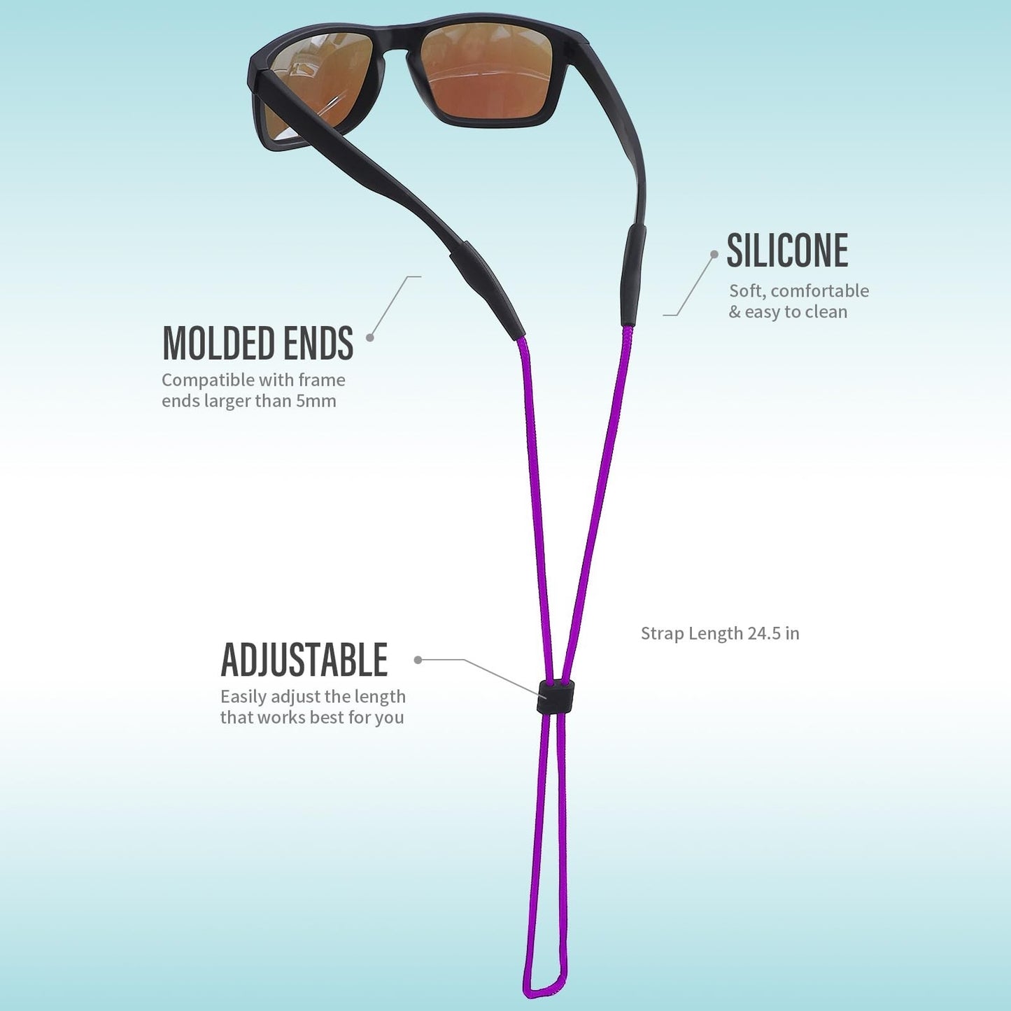 Sunglasses Holder Strap - Eyeglass Neck Lanyard Retainer Cords for Men, Women, K5