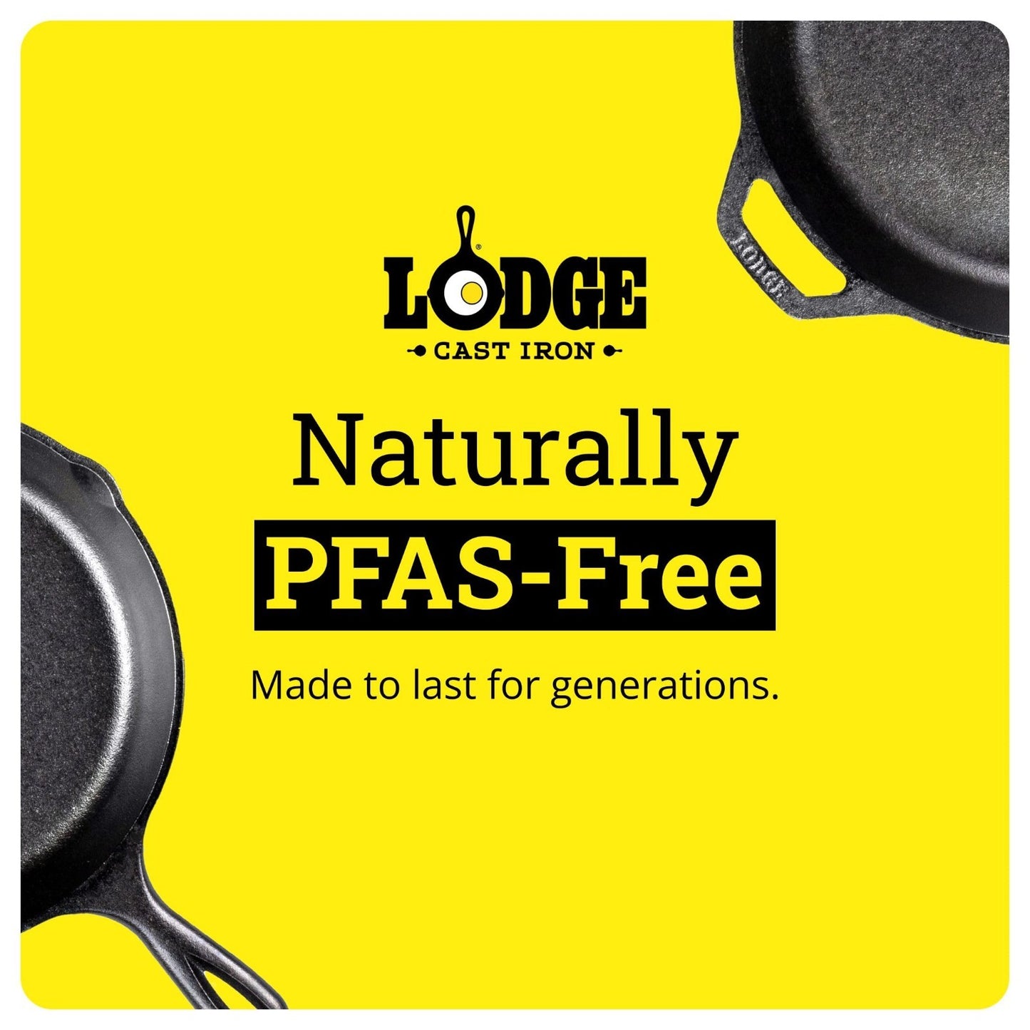 10.25" Seasoned Cast Iron Skillet - PFAS-Free Non-Toxic Cookware, Oven & Grill S10