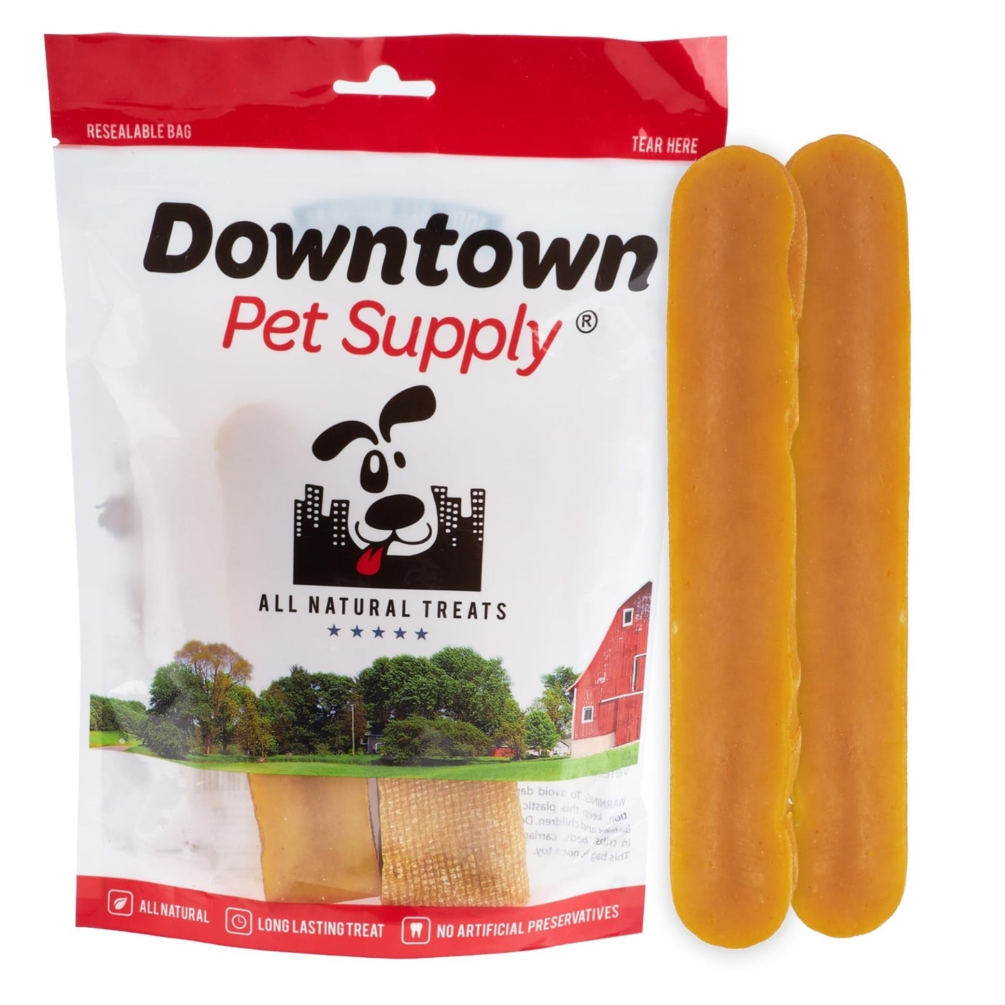 Natural Yak Chew Dog Treats - 2 lbs, Long-Lasting Chews from Nepal, Healthy Snac1