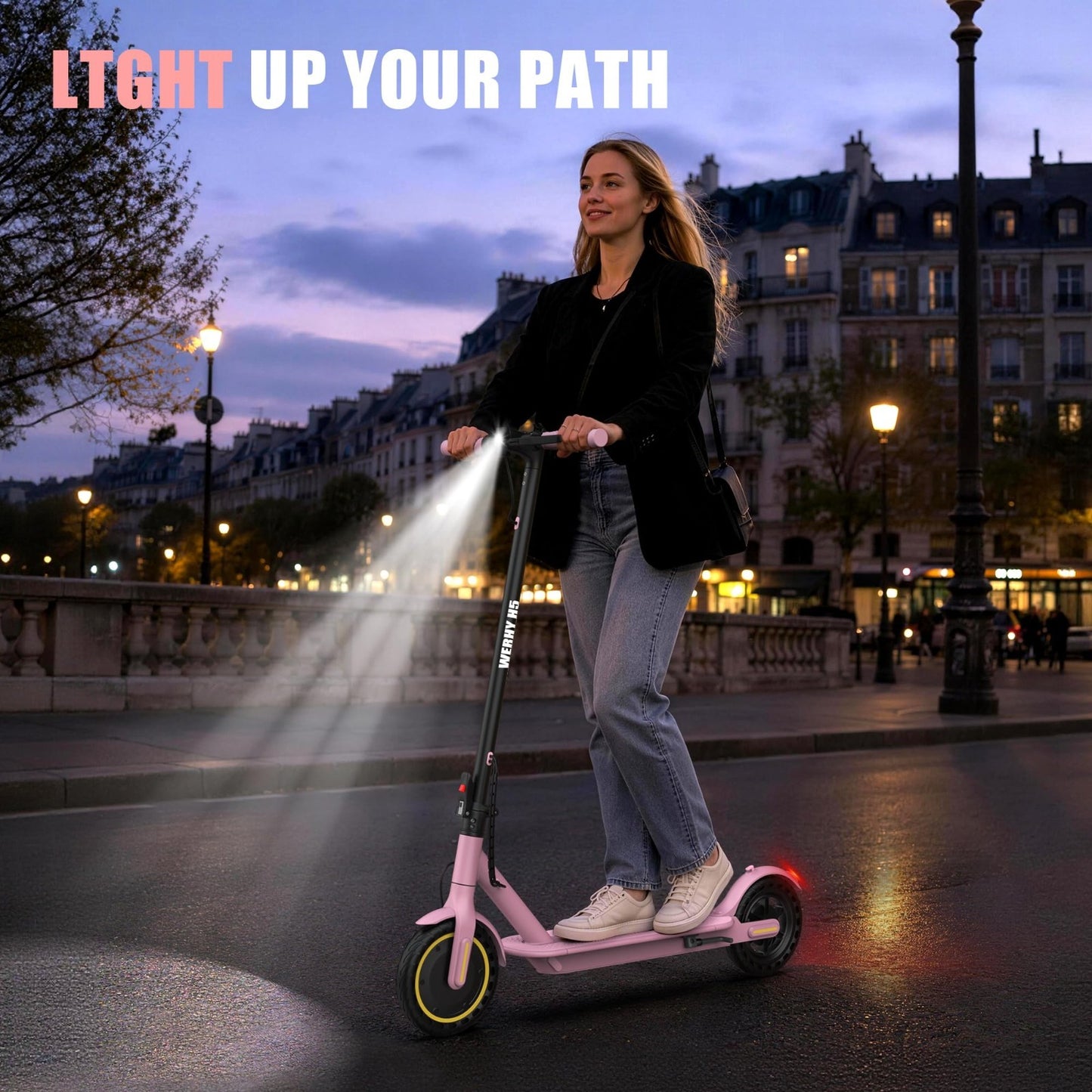 Powerful Electric Scooter 500W/350W Motor, 19MPH Speed, 16-27 Miles Range, Foldi6