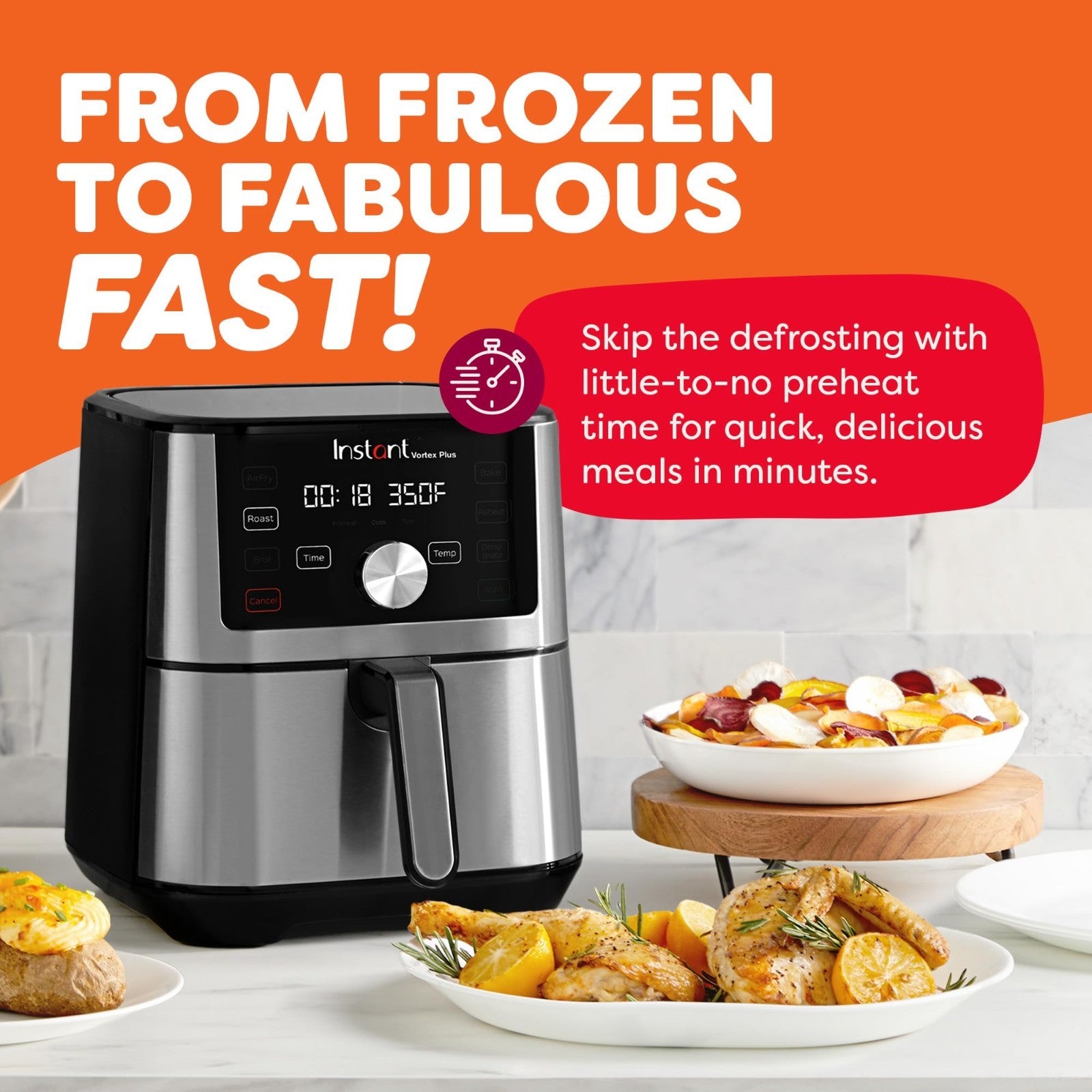 6-in-1 Mini Air Fryer 4QT, Custom Programs, Crisps, Broils, Roasts, Bakes, Recip4