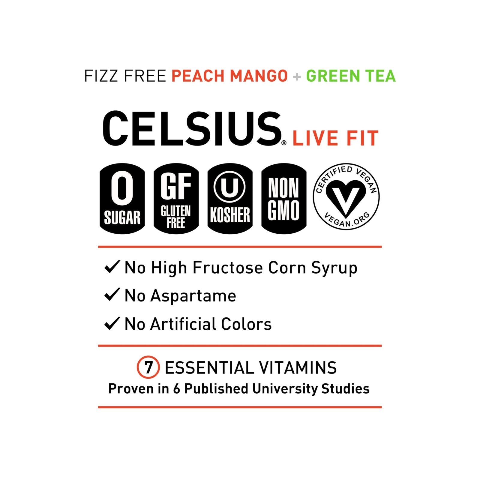 Sugar Free Peach Mango Green Tea Energy Drink, 12 Fl Oz, Pack of 12 Cans3