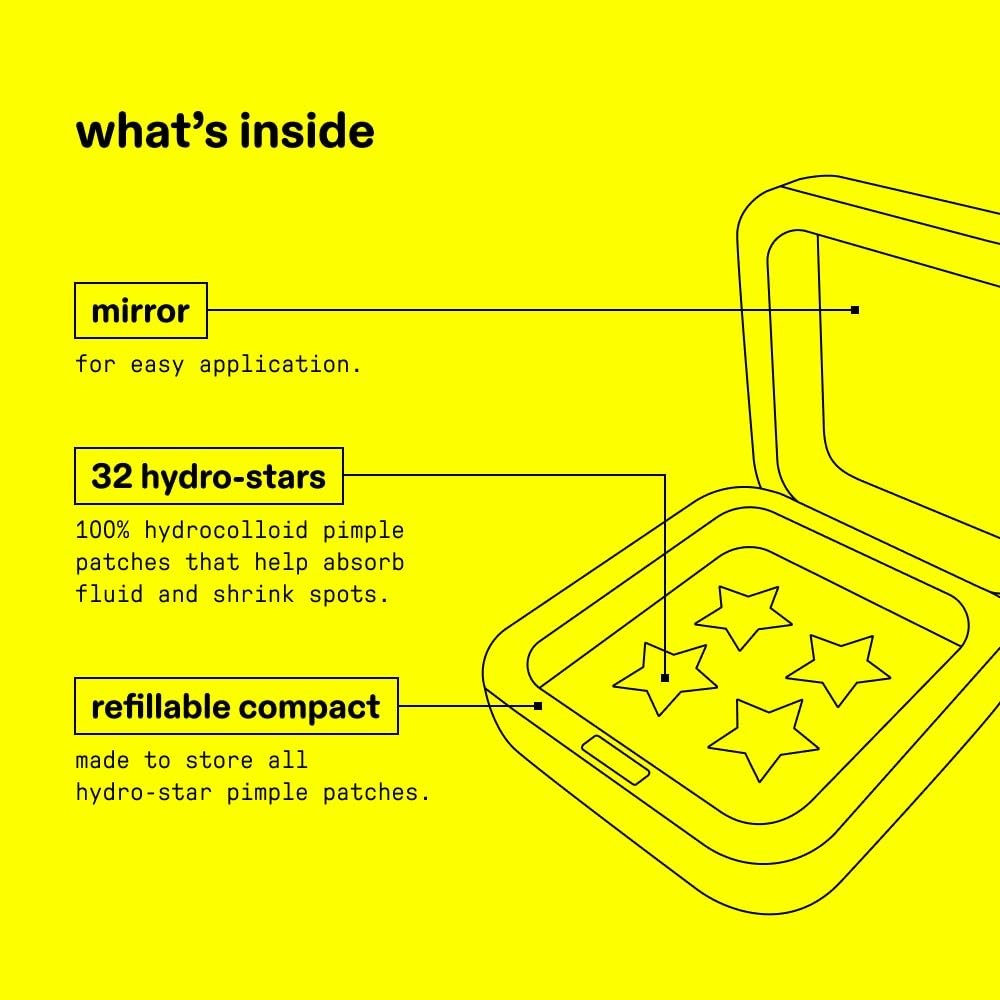 Hydrocolloid Pimple Patch   Yellow Compact Star Patches, 32 Count for Acne Care7