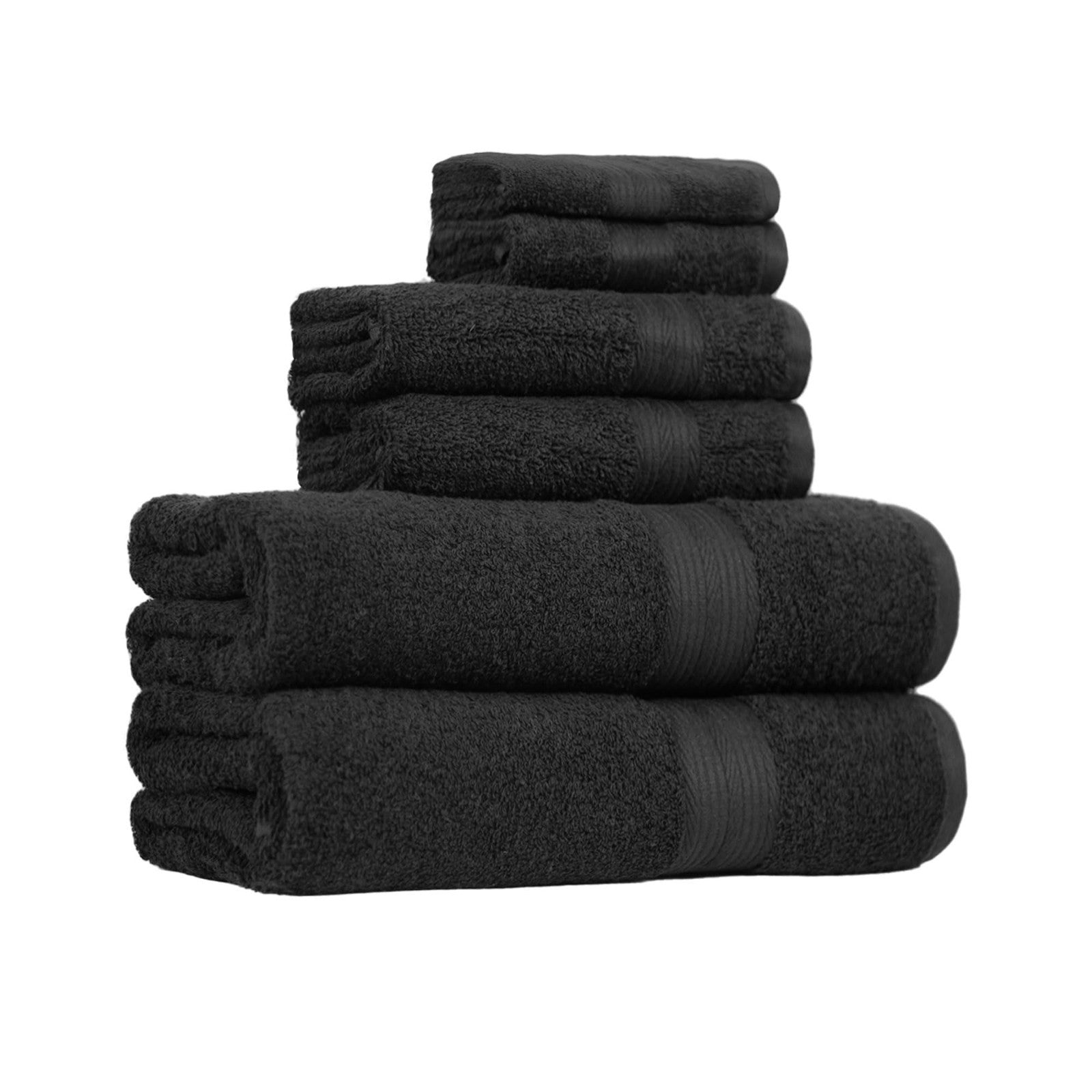 6 Piece Cotton Towel Set   Soft, Highly Absorbent, Fade Resistant Bath Towels, B1