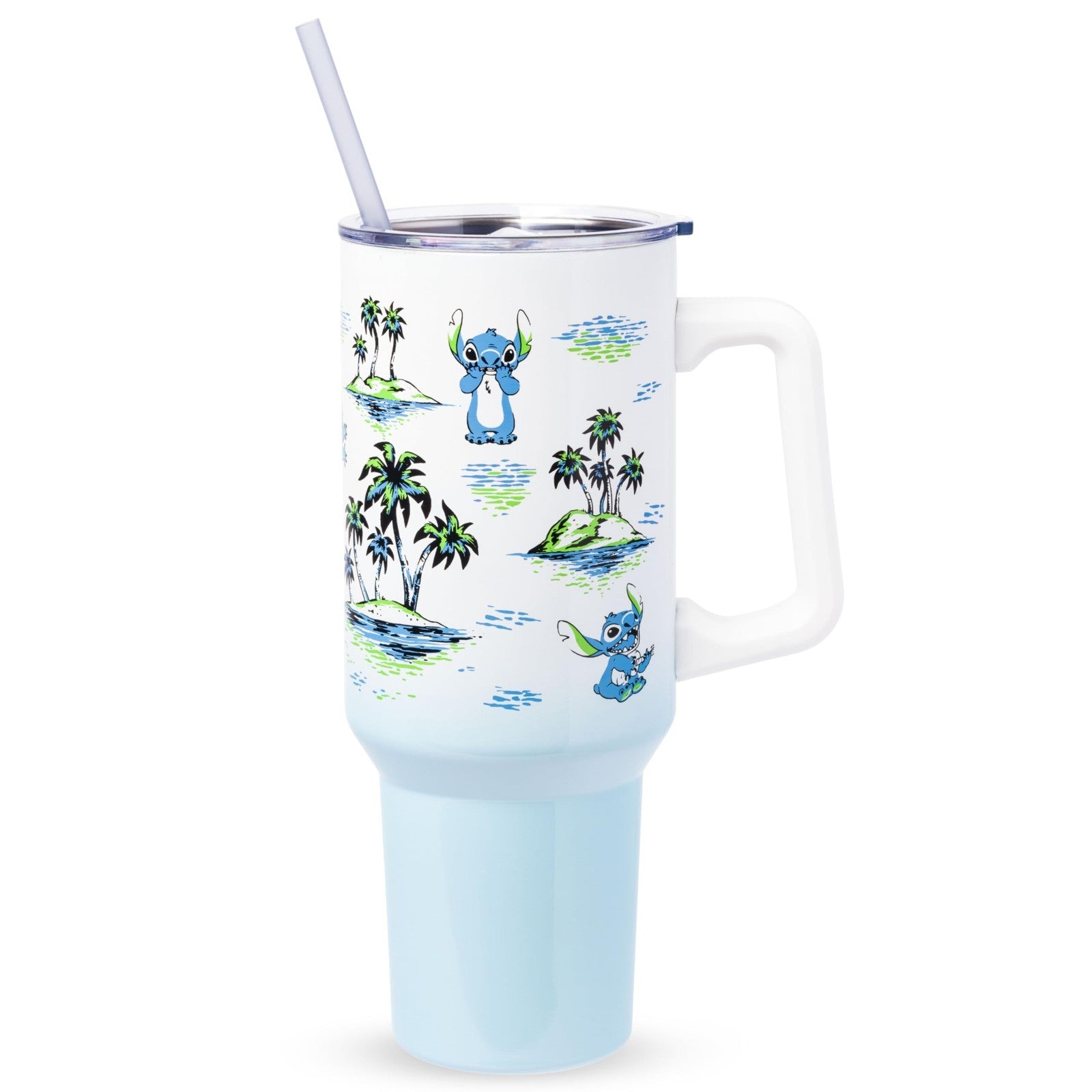 Vintage Lilo & Stitch Tumbler   Double Walled, 40oz, Fits Cup Holder, Straw & Ha1