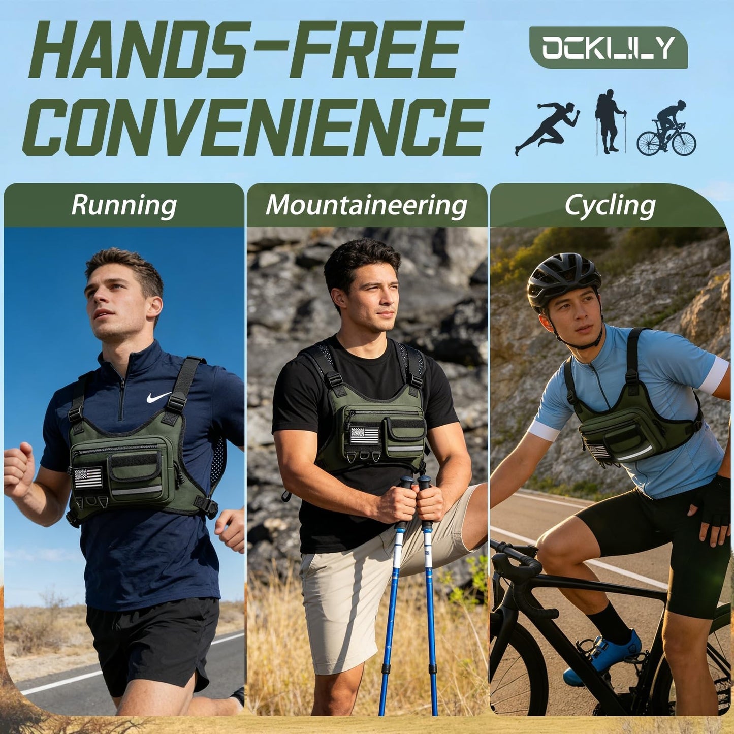 Optimized eBay Title:  "Versatile Chest Bag for Outdoor Sports - Running, Cycli4
