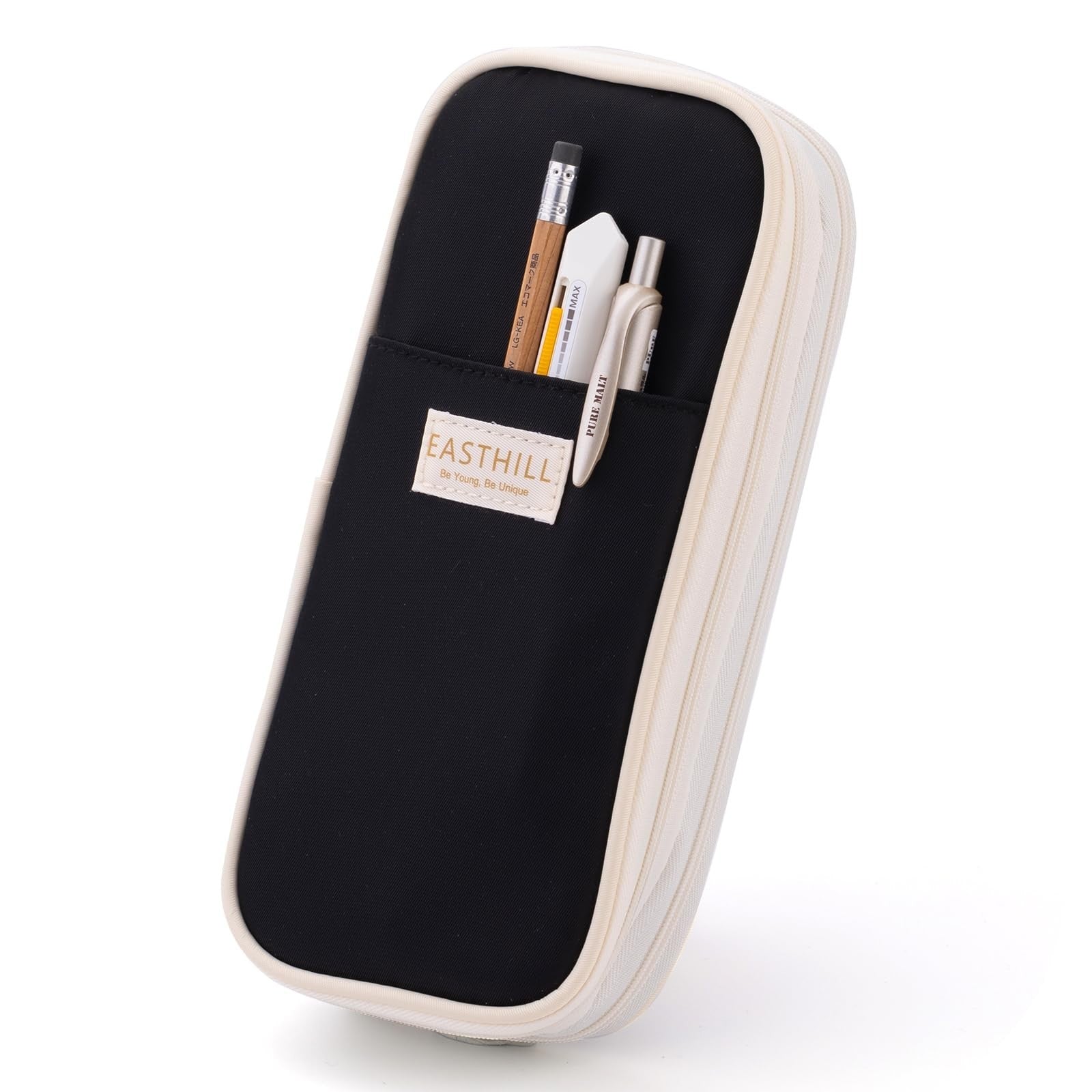 Large Capacity Pencil Case   Stylish Pen Pouch for School & Office Supplies   Bl1