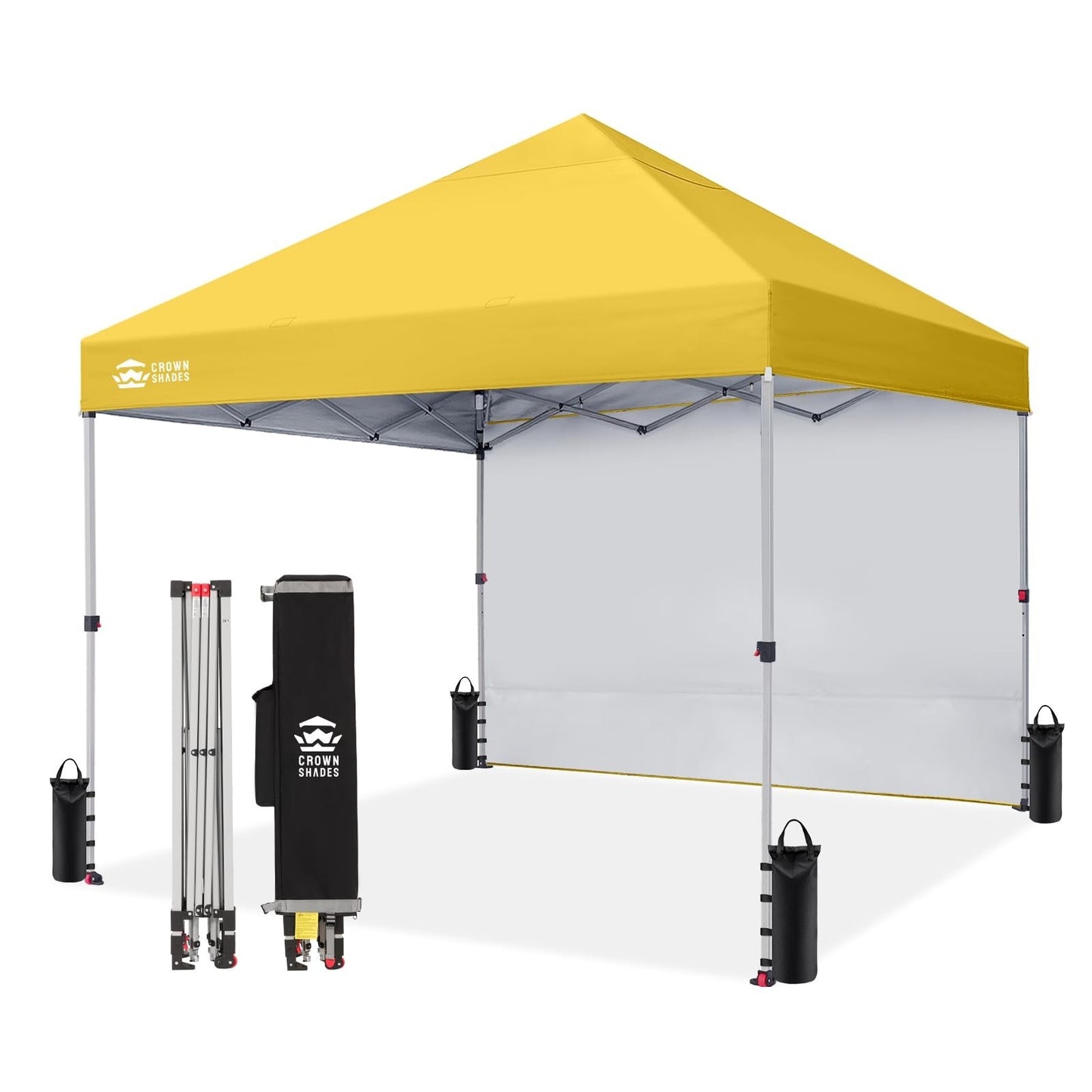 8x8 Pop Up Canopy Tent with Side Wall, Easy Setup Outdoor Gazebo, Sun Shade for1