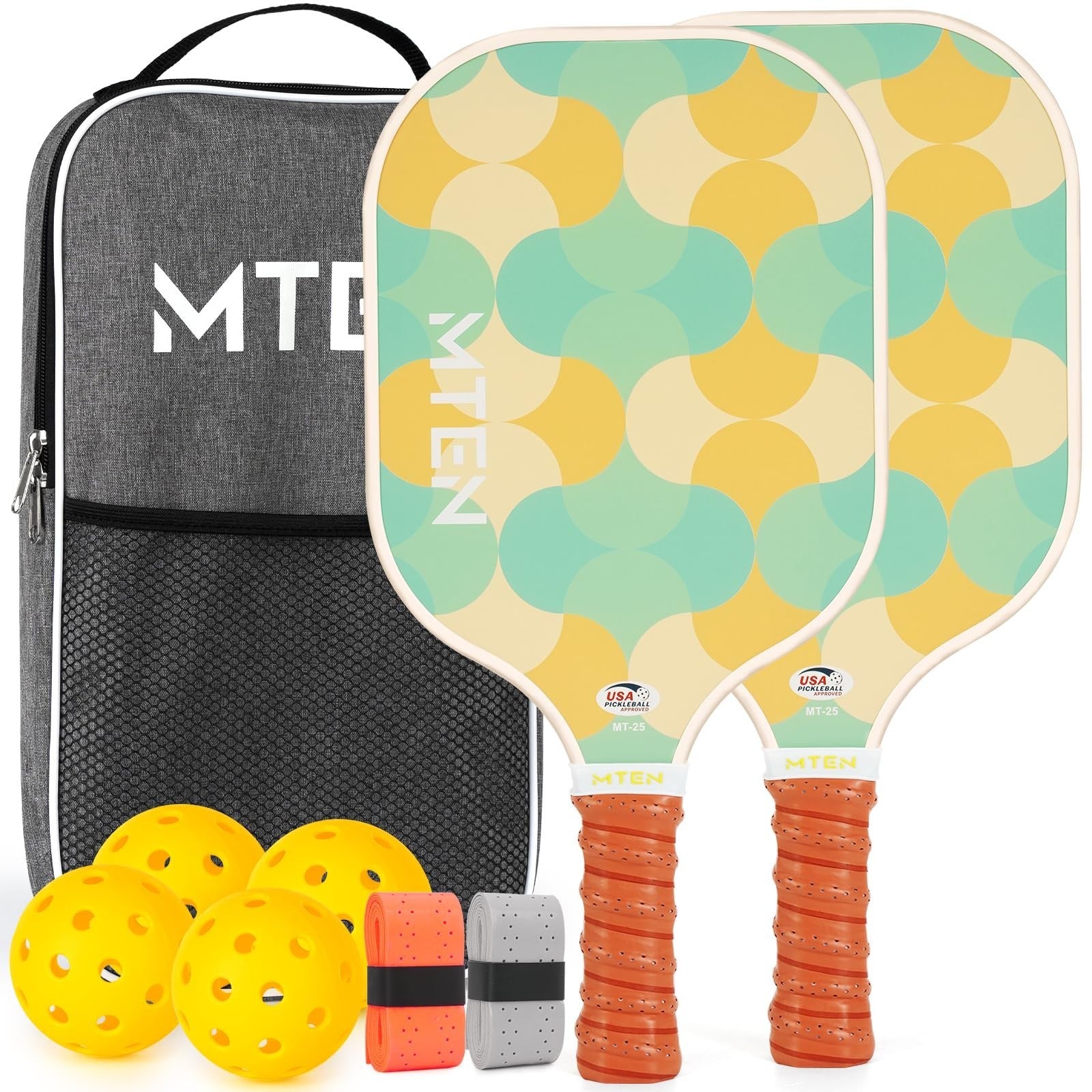 Pickleball Paddle Set of 2/4/1 - USAPA Approved Fiberglass Rackets, Lightweight1