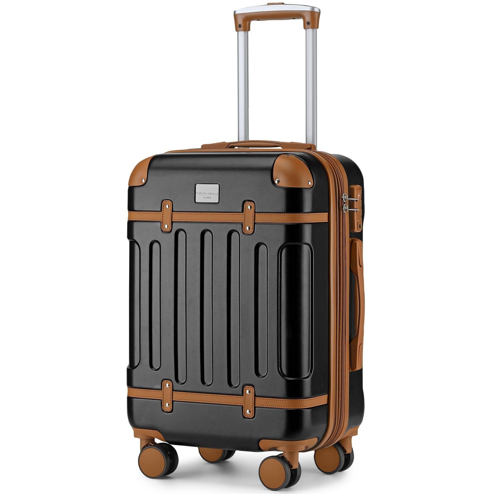 Expandable Carry-On Luggage 22x14x9, Lightweight ABS Hardshell, TSA Lock, Spinne1