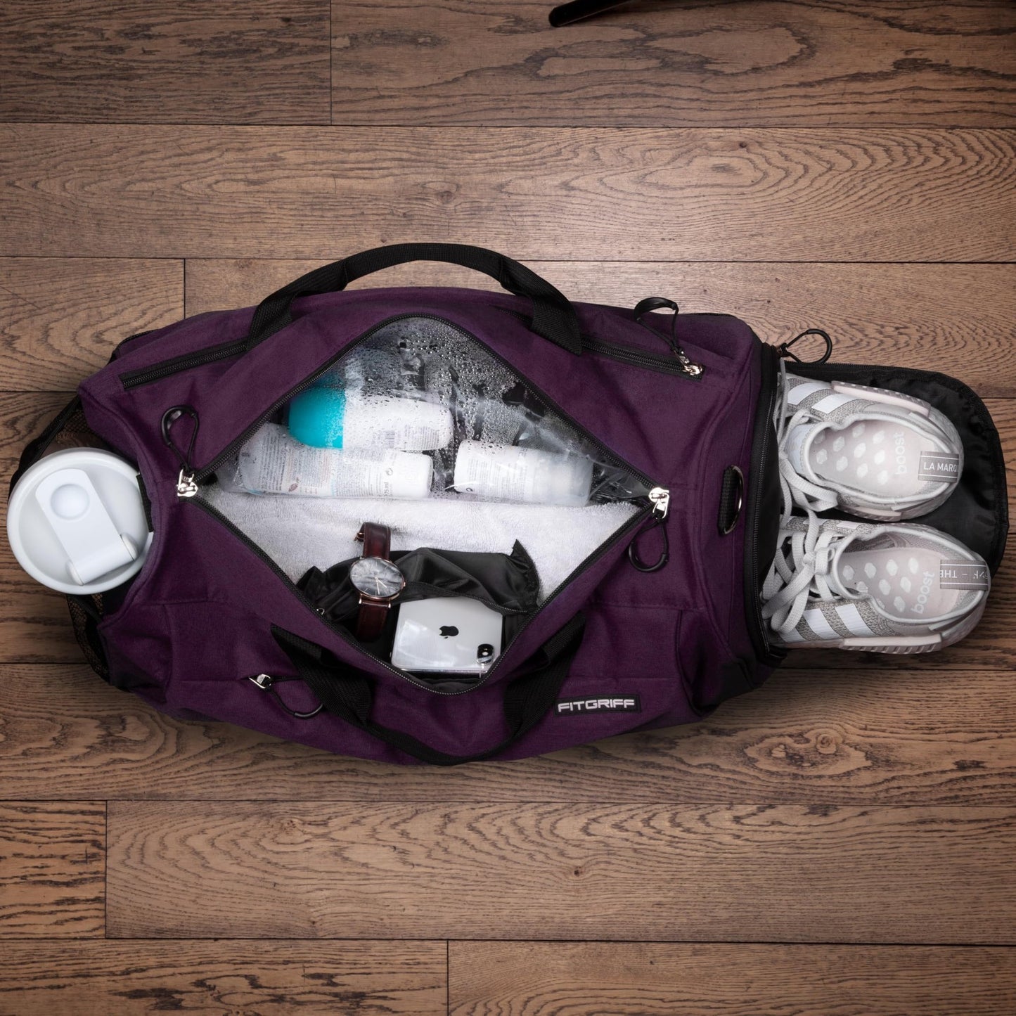 Gym Duffle Bag with Shoe & Wet Compartment - Travel, Sports, Fitness & Workout3