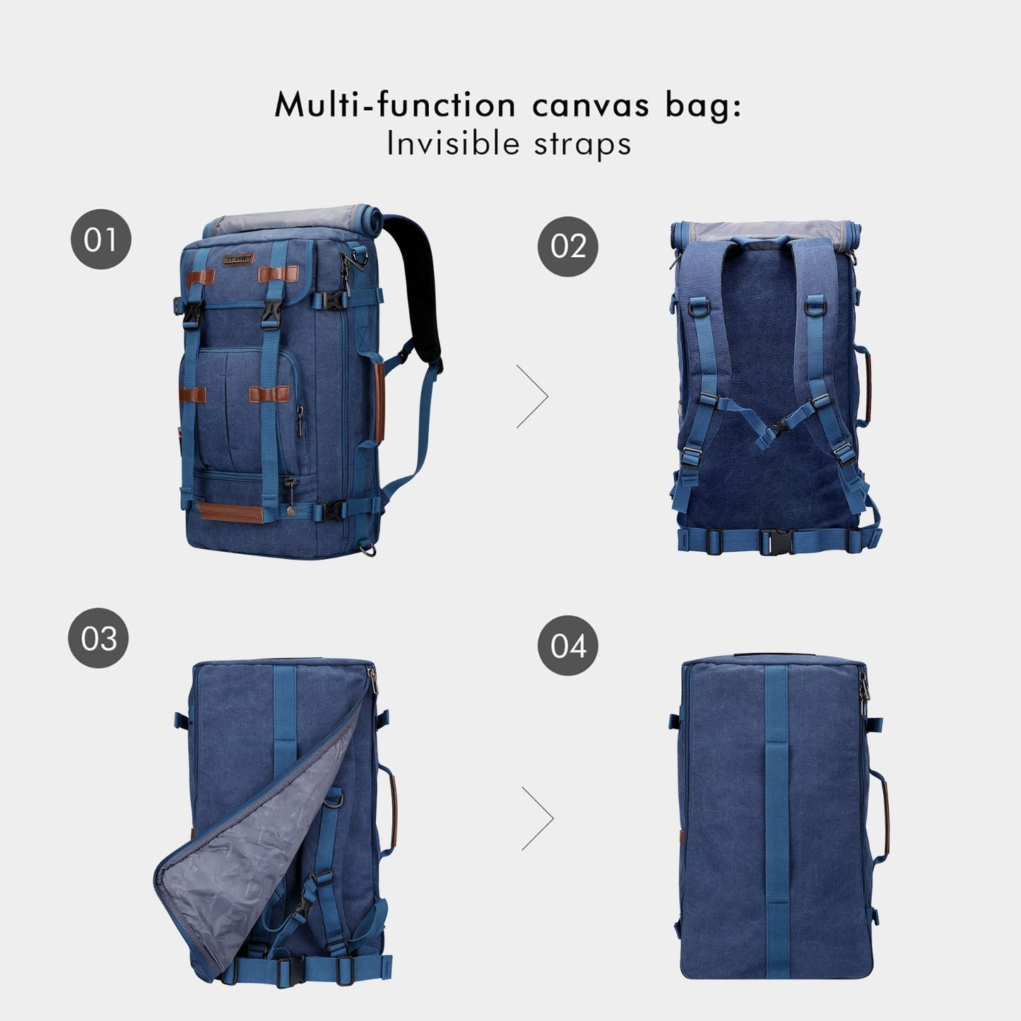 Vintage Canvas Travel Backpack for Men, Stylish Laptop Bag, Durable & Spacious3