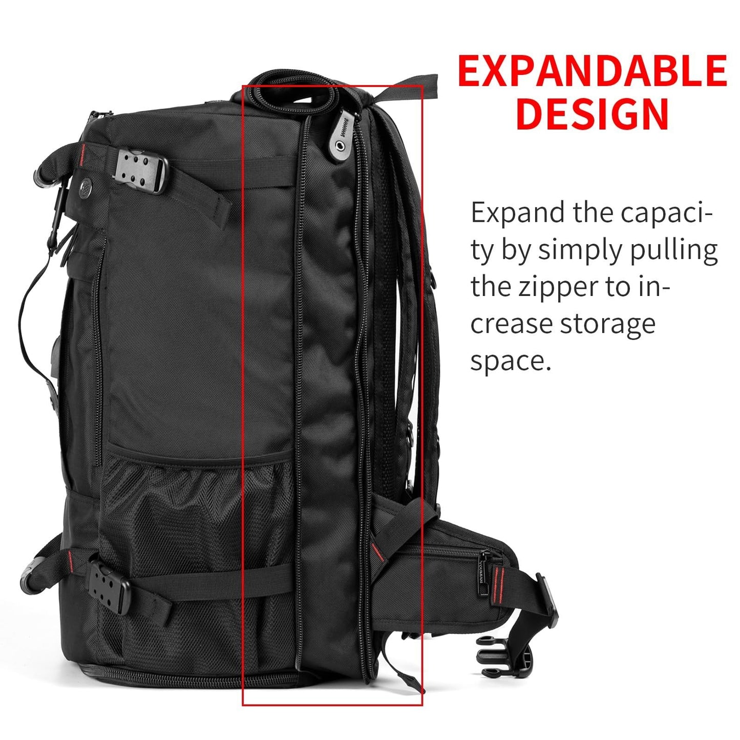 Large Capacity Travel Hiking Sports Backpack Duffle Bag 60L Convertible Laptop B4
