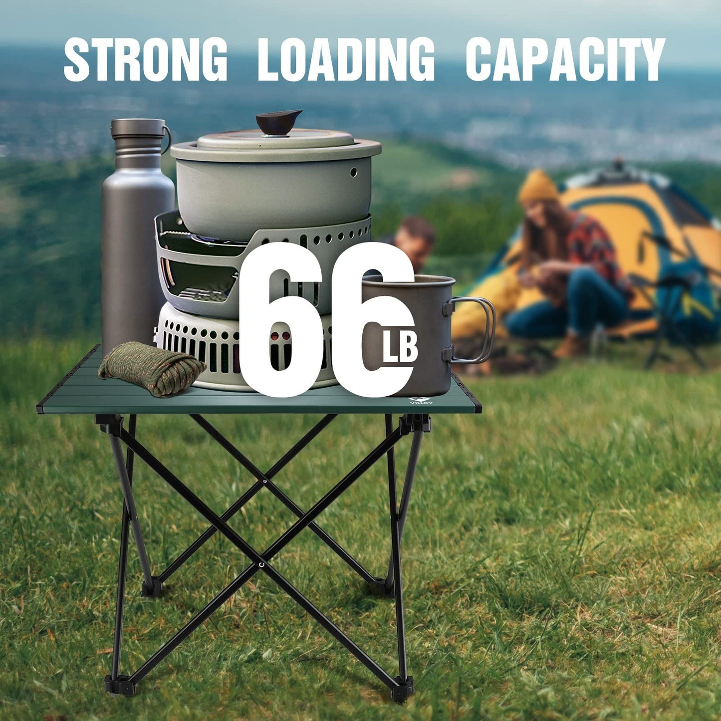 Ultralight Folding Camping Table - Portable Aluminum Beach Table with Carry Bag5