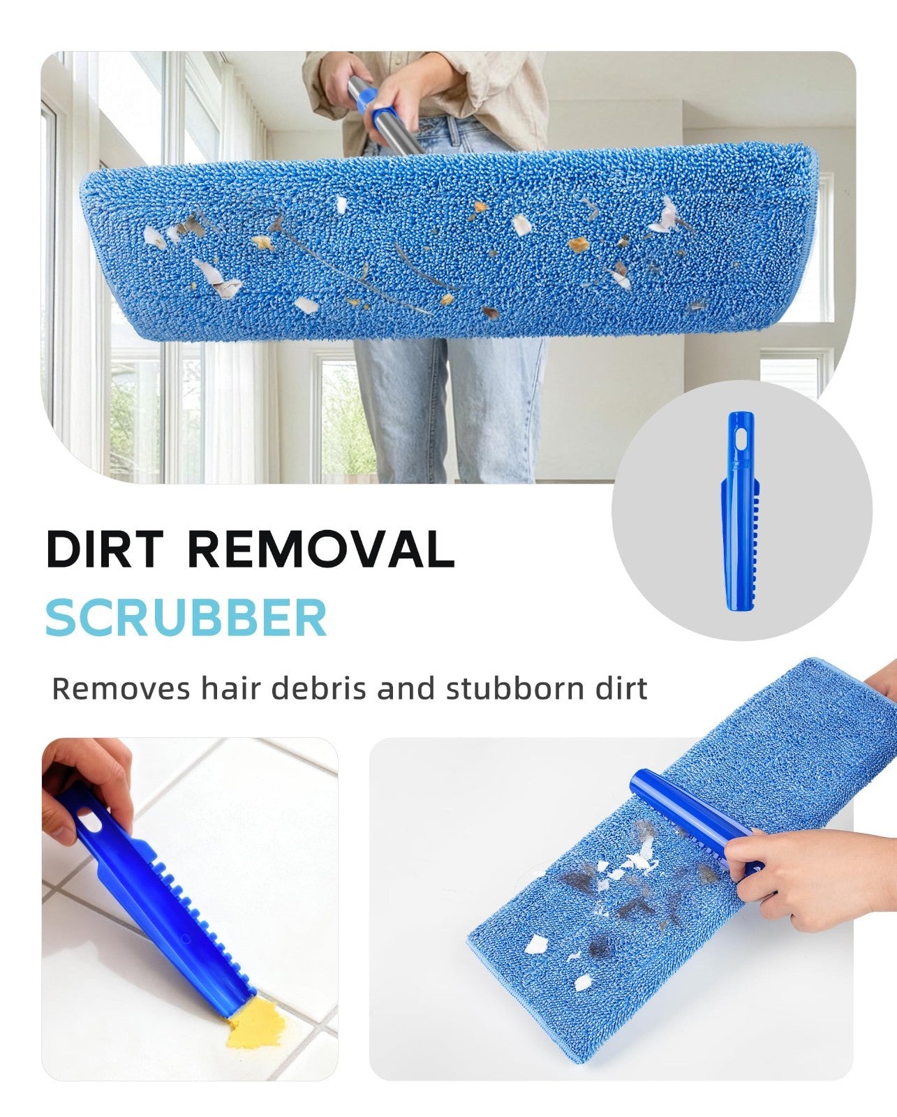Professional Microfiber Mop for Hardwood & Laminate Floor Cleaning - Easy Use, S5