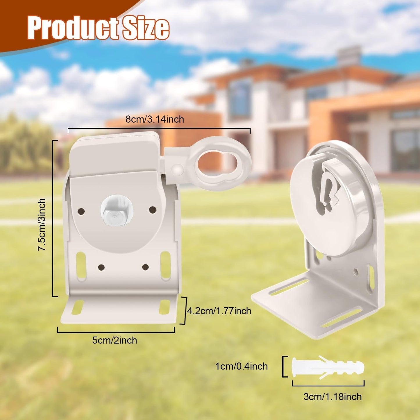 Cordless Crank Kit for Roller Blinds, Outdoor Shade Mounting Bracket, Sun Shade2