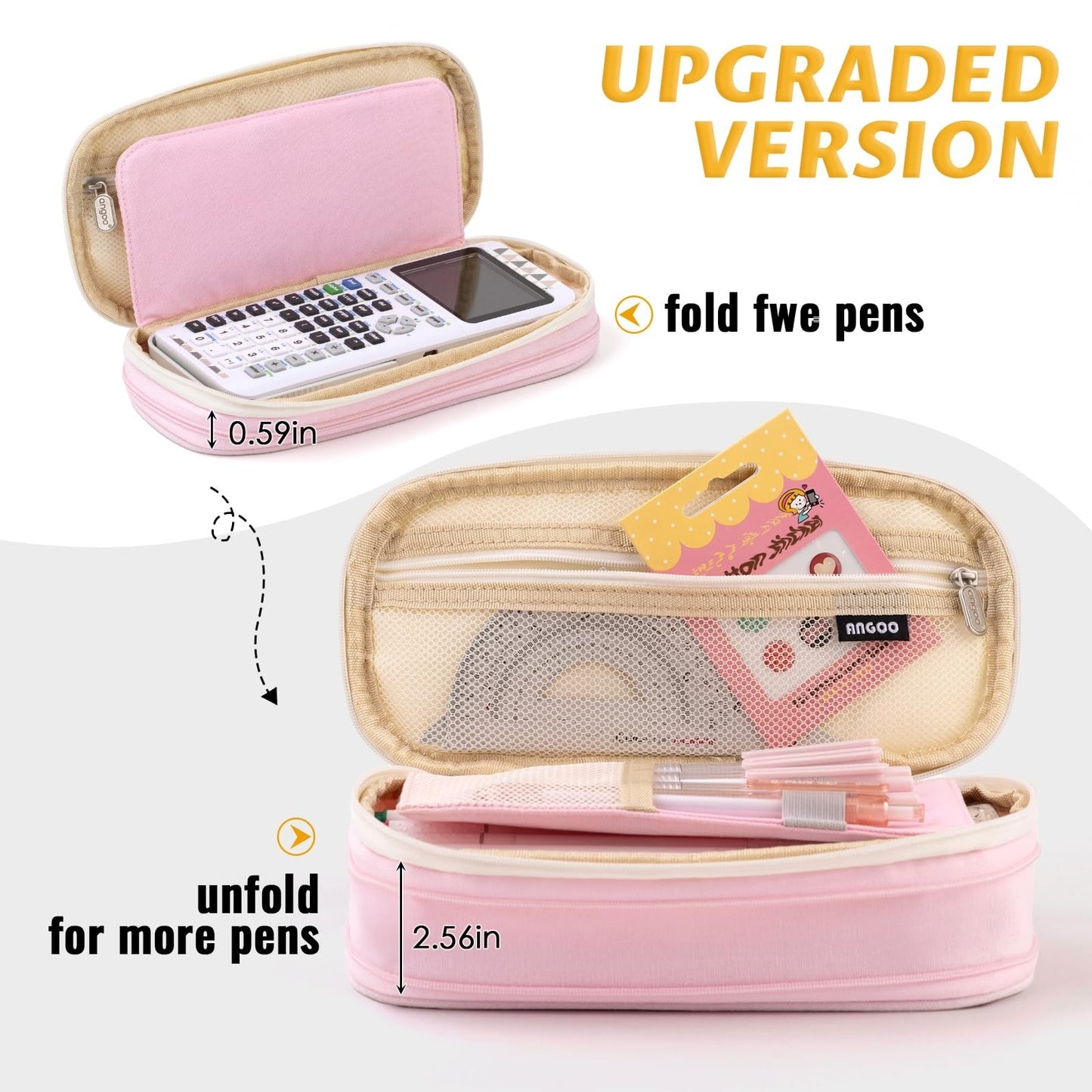 Large Capacity Pencil Case   Big Storage Organizer for Office, School, College  3