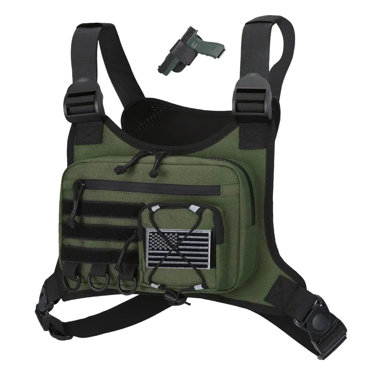 Men's Outdoor Chest Bag - Tactical Vest Holster for Pistols, EDC Pack for Hiking1