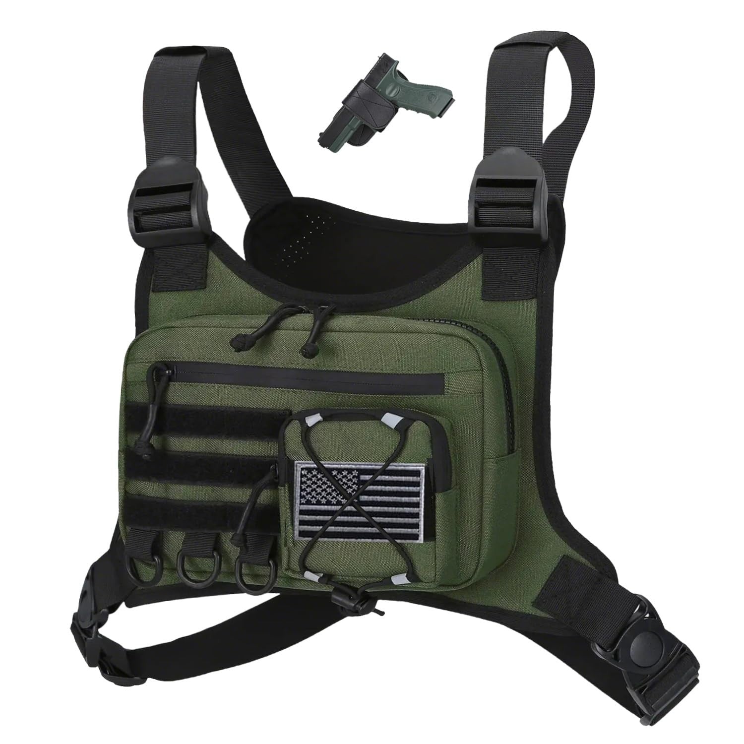 Men's Outdoor Chest Bag - Tactical Vest Holster for Pistols, EDC Pack for Hiking1