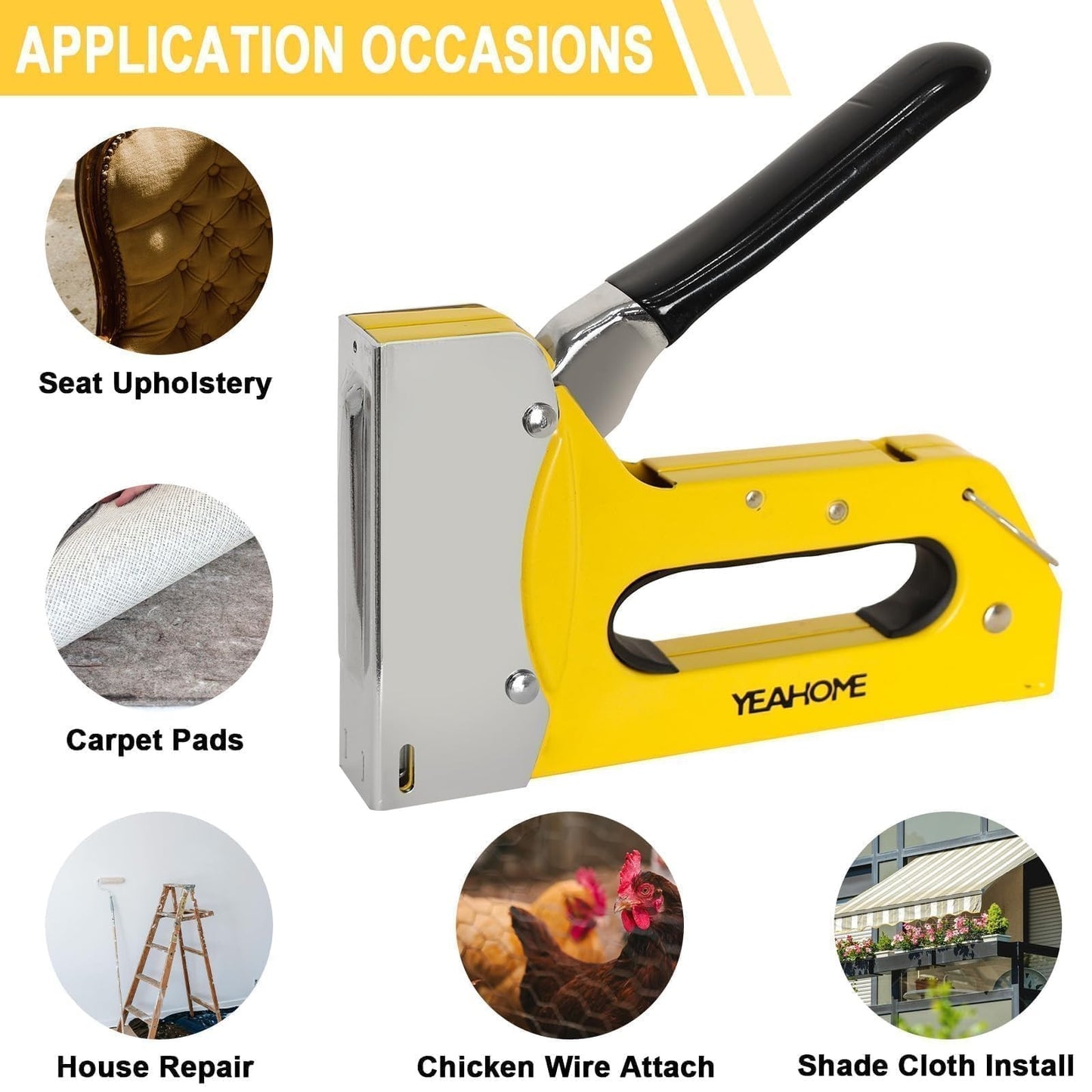 Heavy Duty Staple Gun Kit with 6000 T50 Staples   Manual Upholstery Tool for DIY6